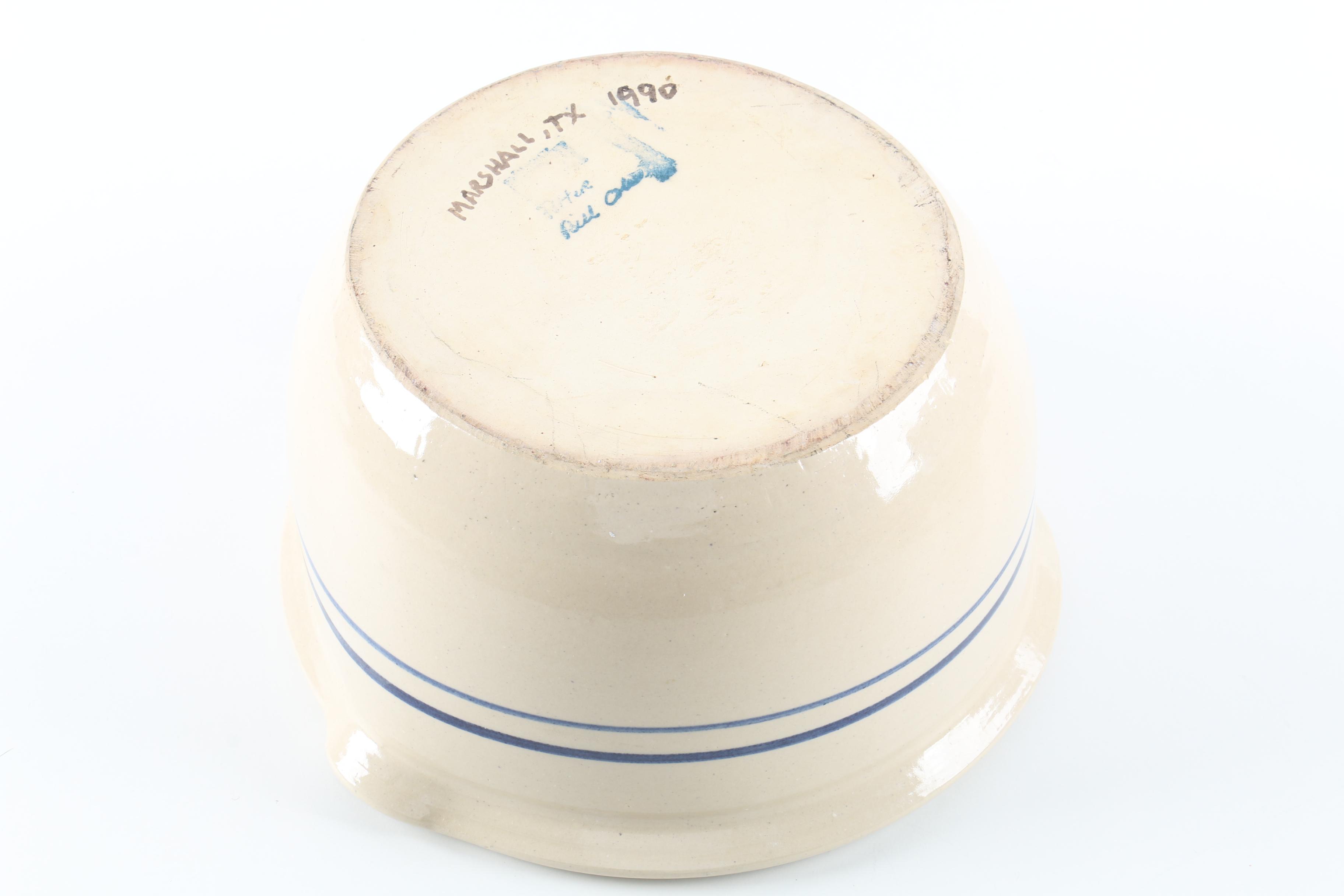 Vintage Stoneware Assortment Including Marshall Texas Pottery