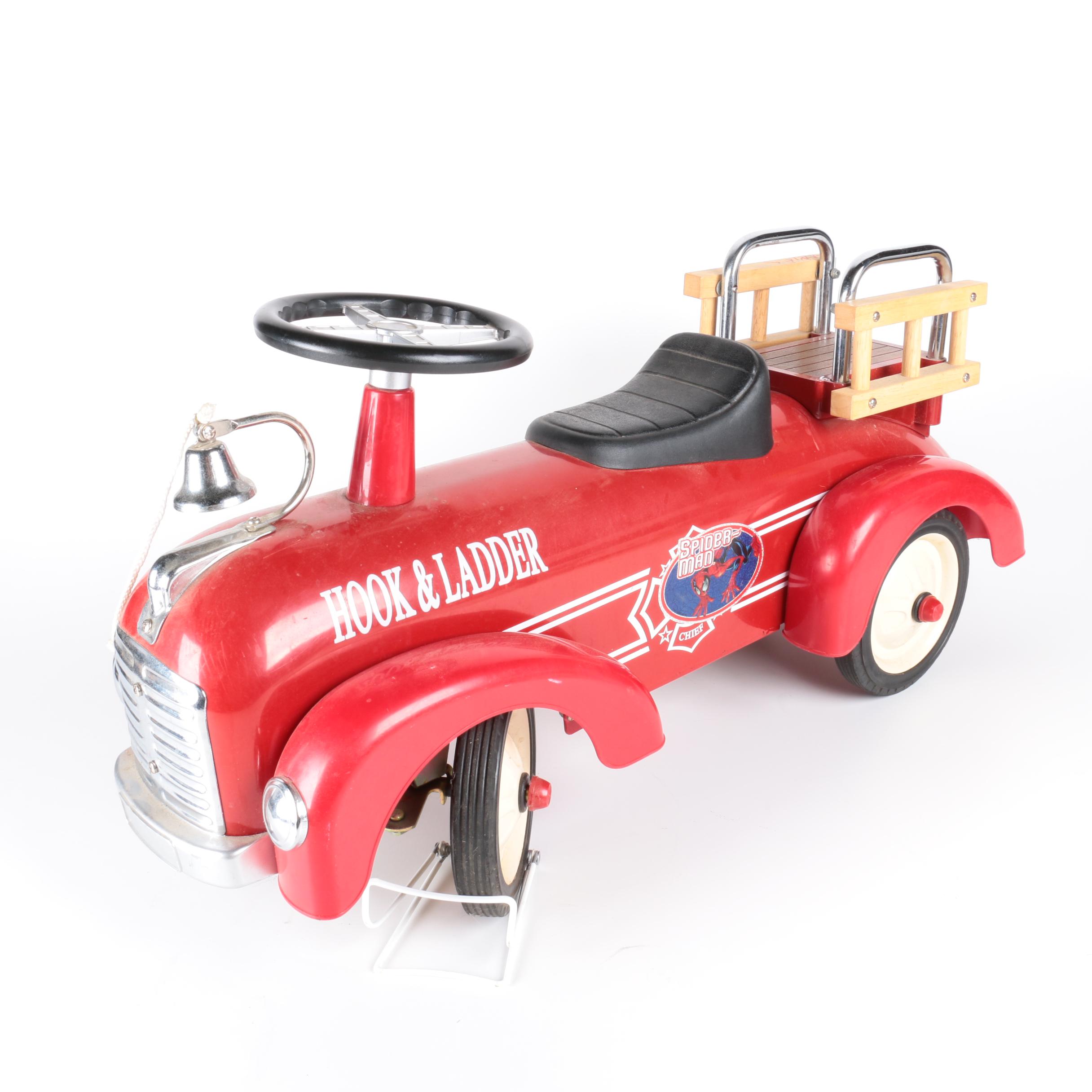 Hook & Ladder Fire Truck Themed Pedal Car
