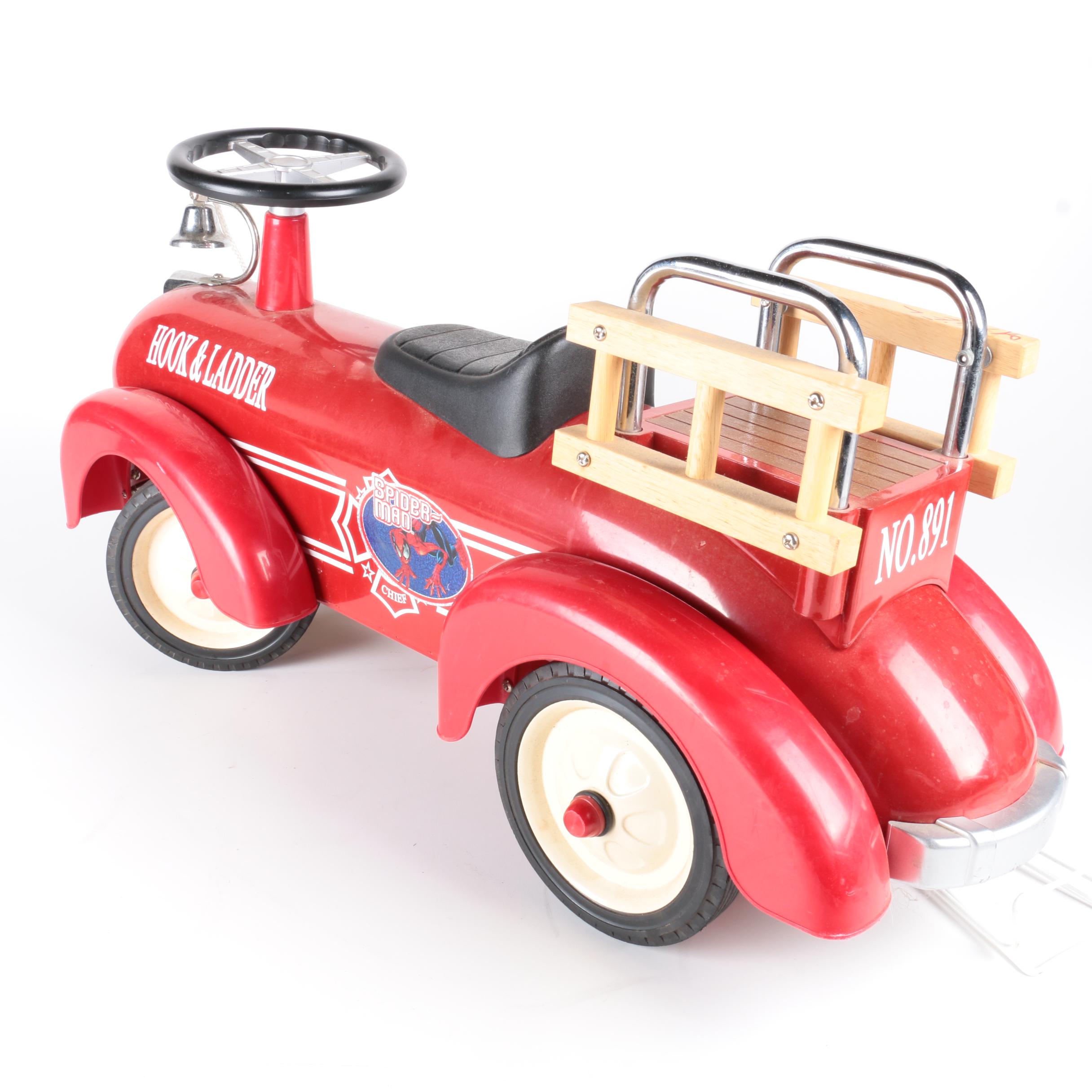 Hook & Ladder Fire Truck Themed Pedal Car