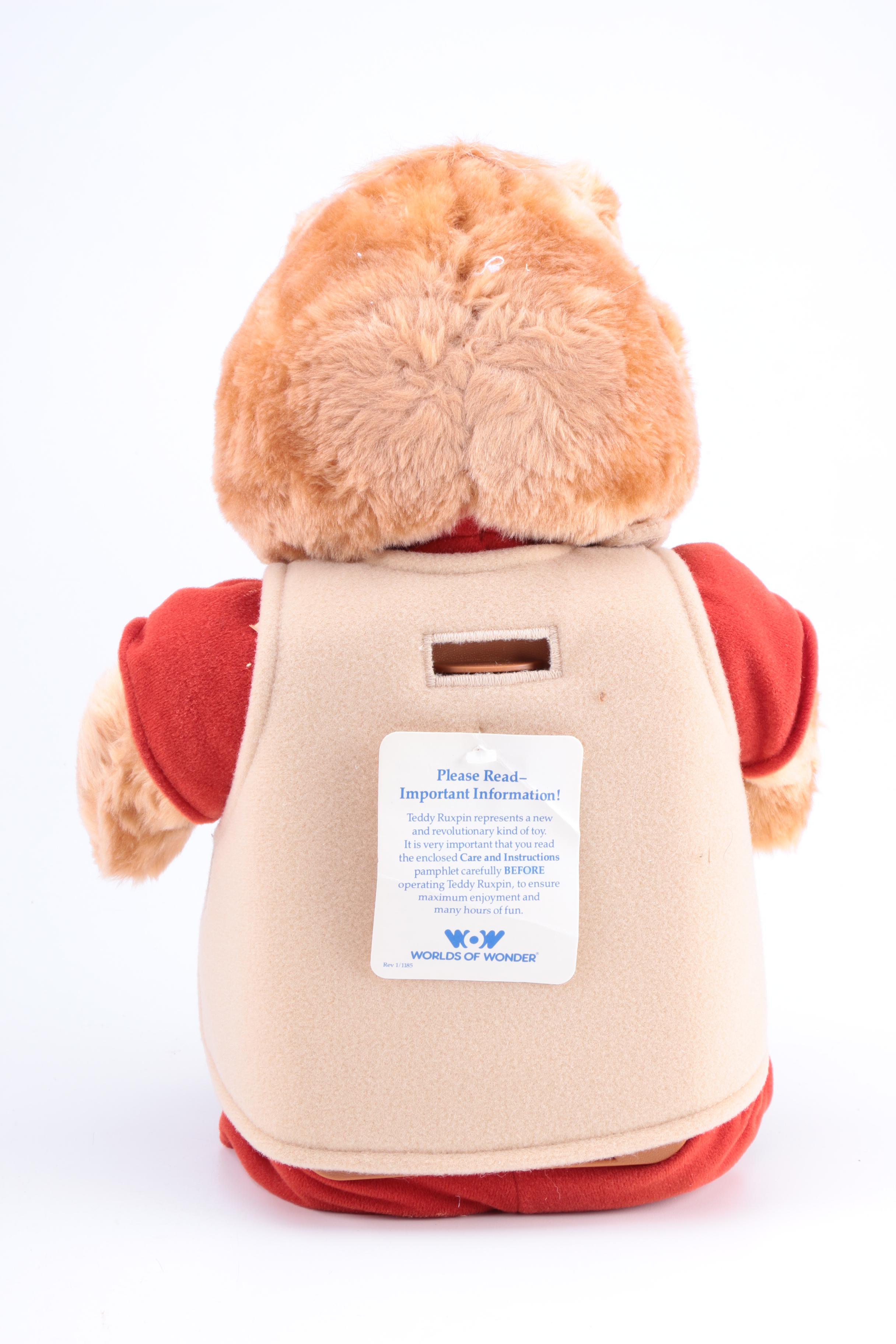 Vintage Teddy Ruxpin Animatronic Teddy Bear