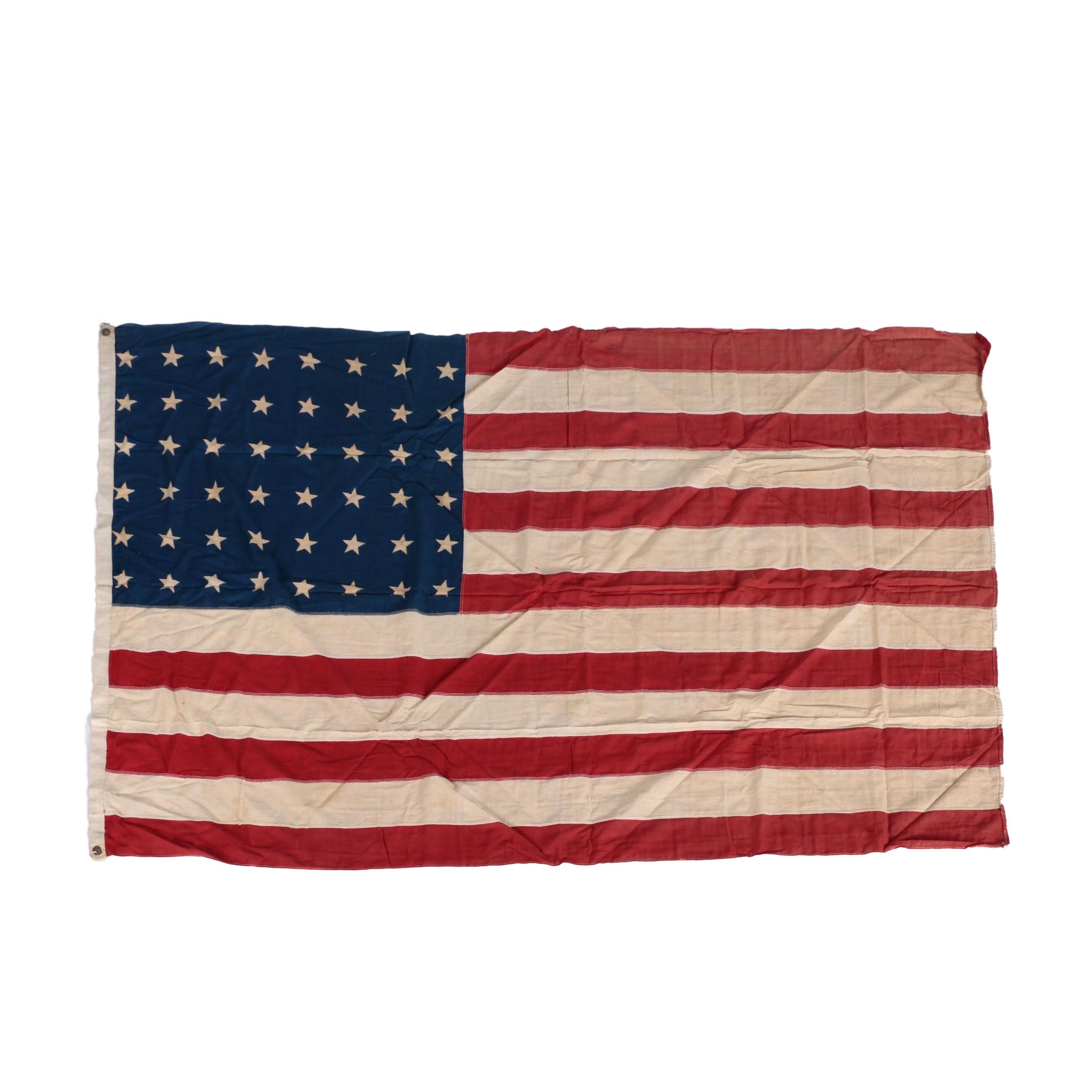 Vintage 48 Star Cloth American Flag