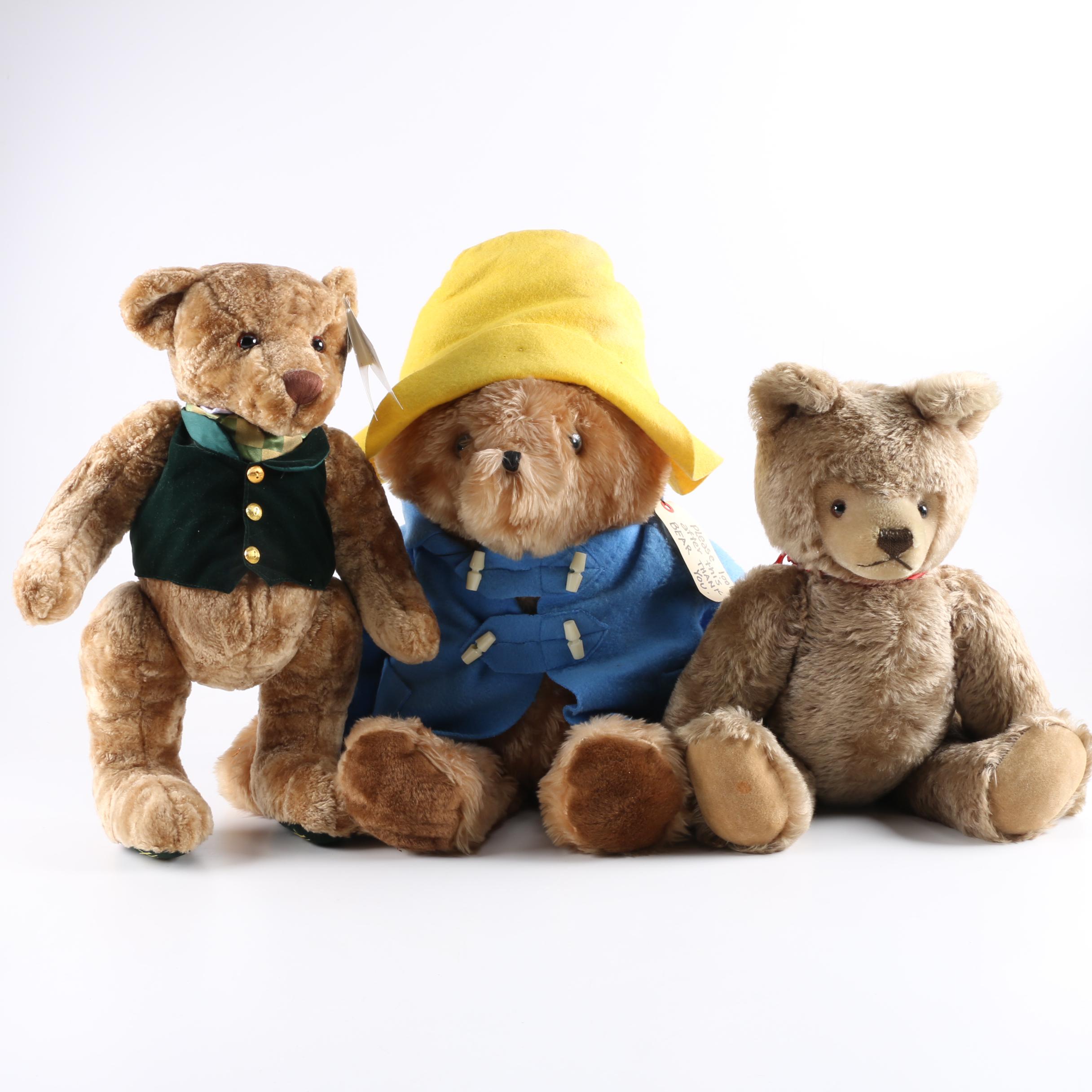 Stuffed Bears Including Paddington