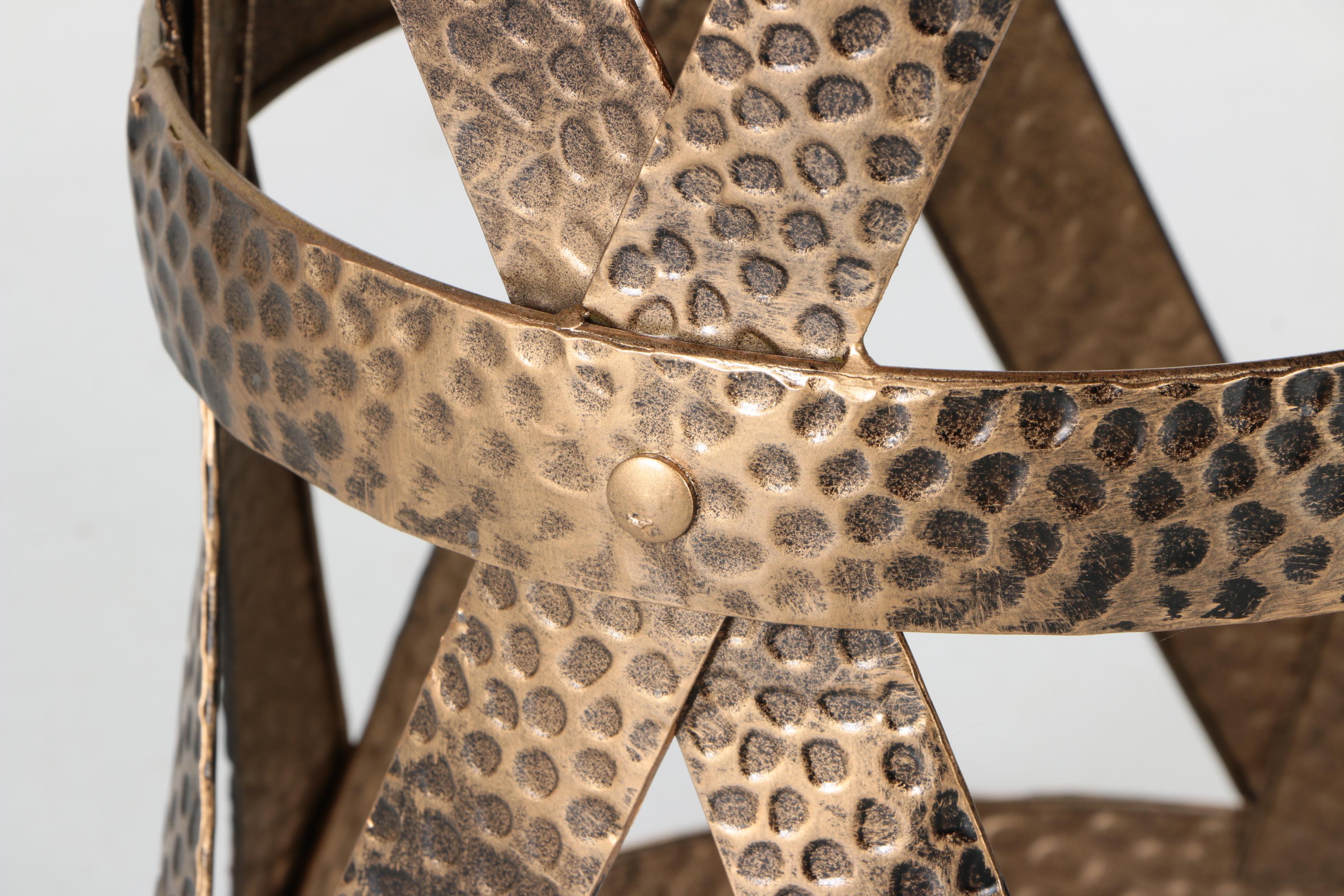 Hammered Metal Side Table