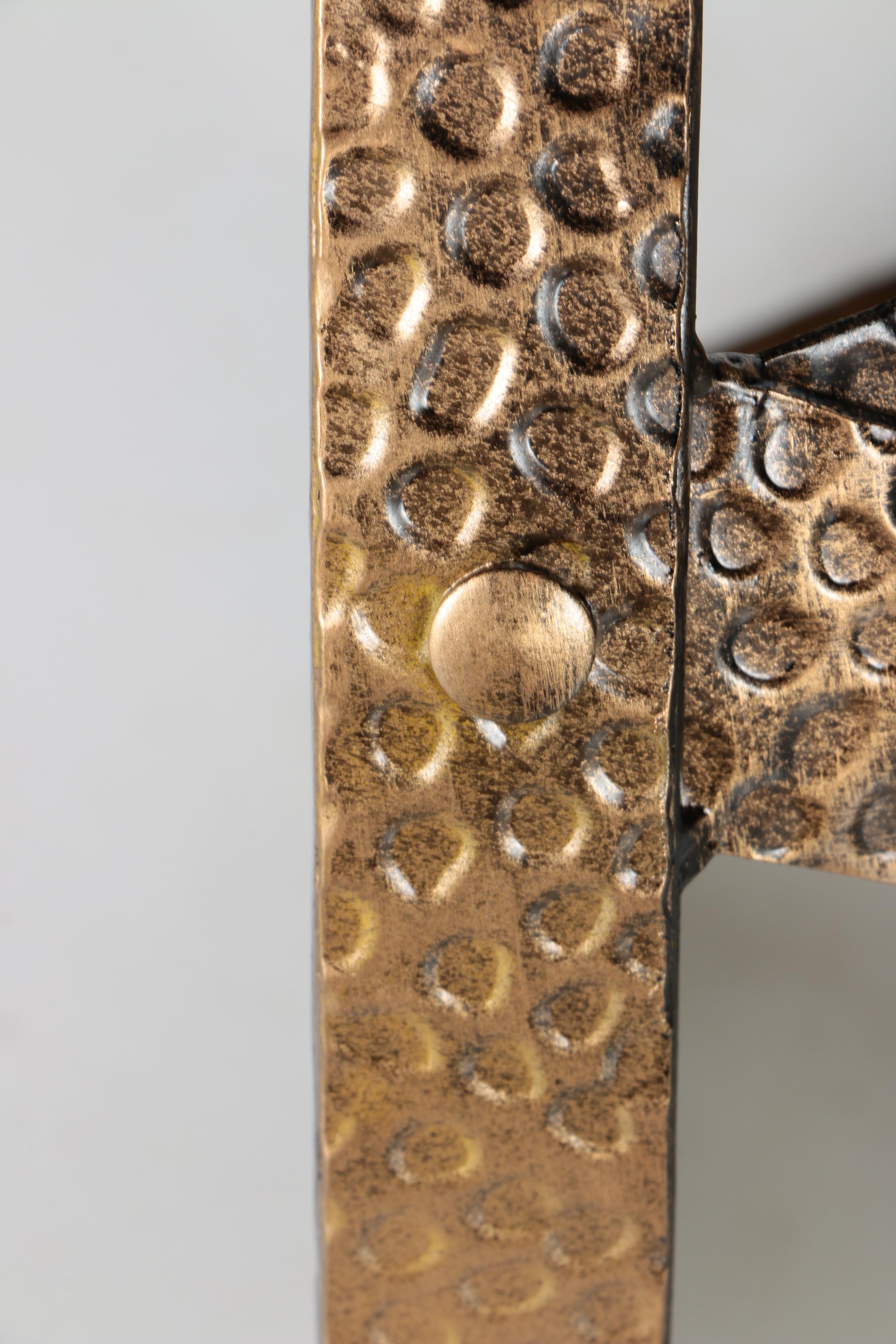 Hammered Metal Side Table