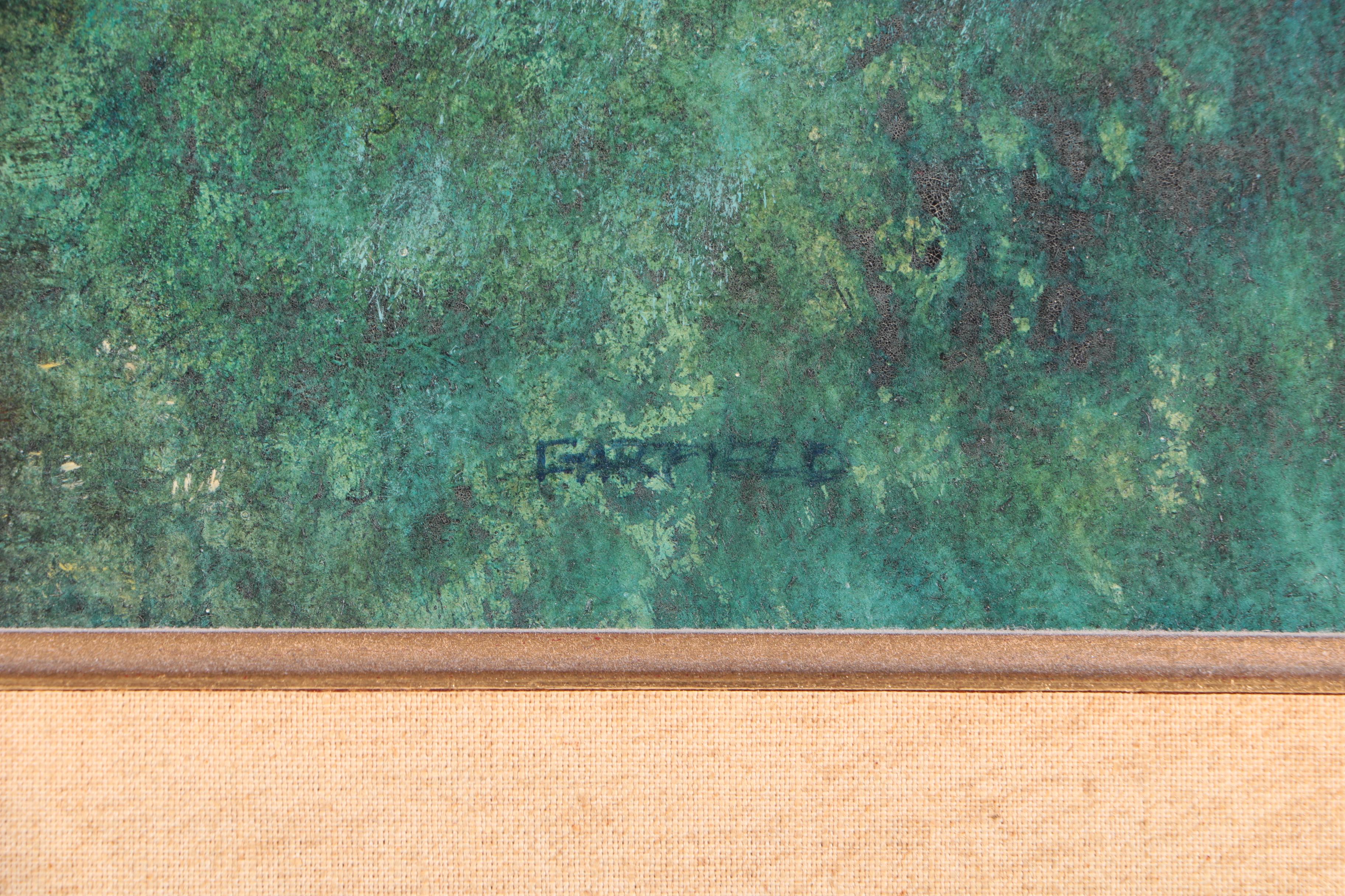 Signed Garfield Oil Painting on Panel of Countryside