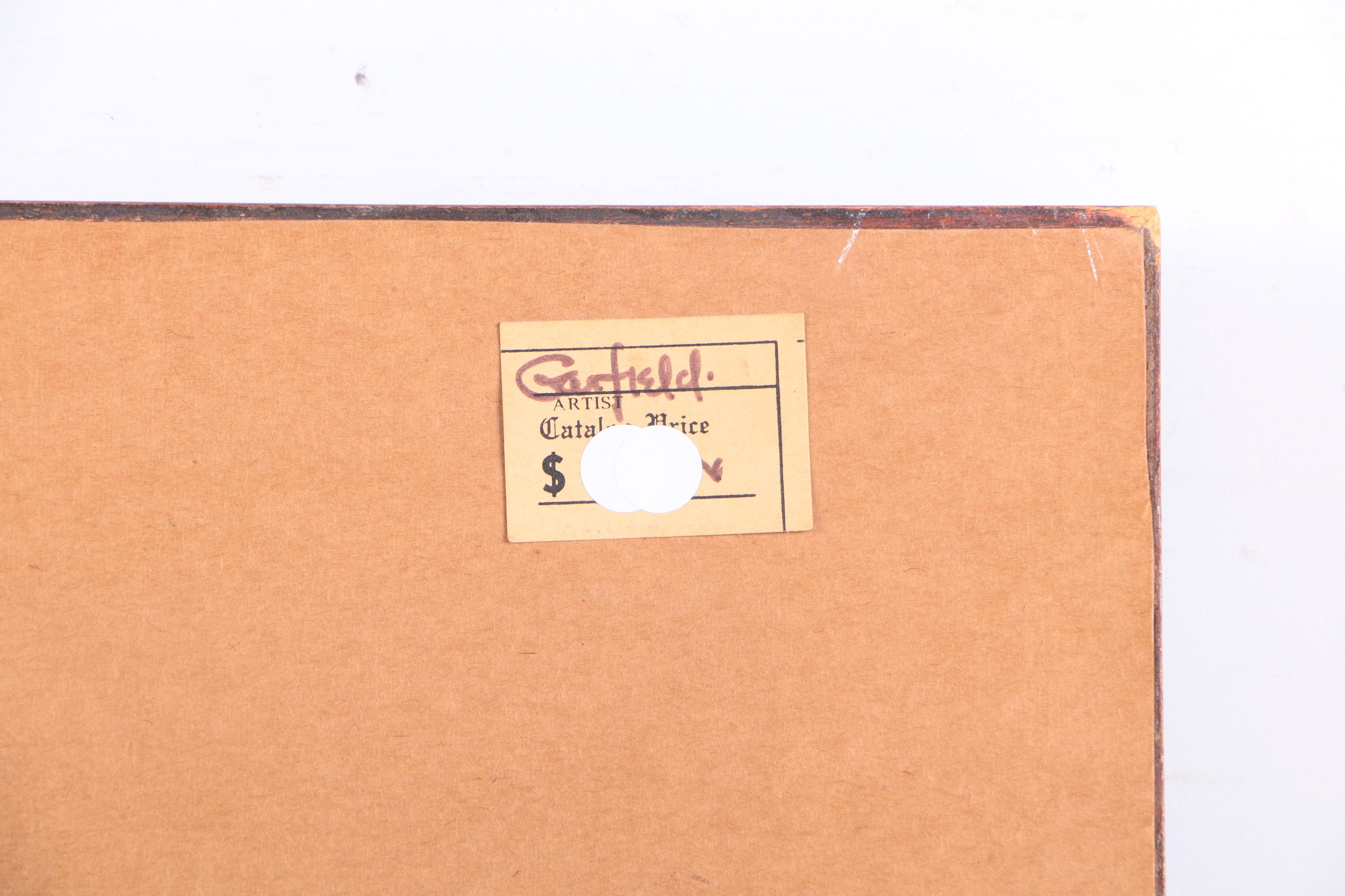 Signed Garfield Oil Painting on Panel of Countryside