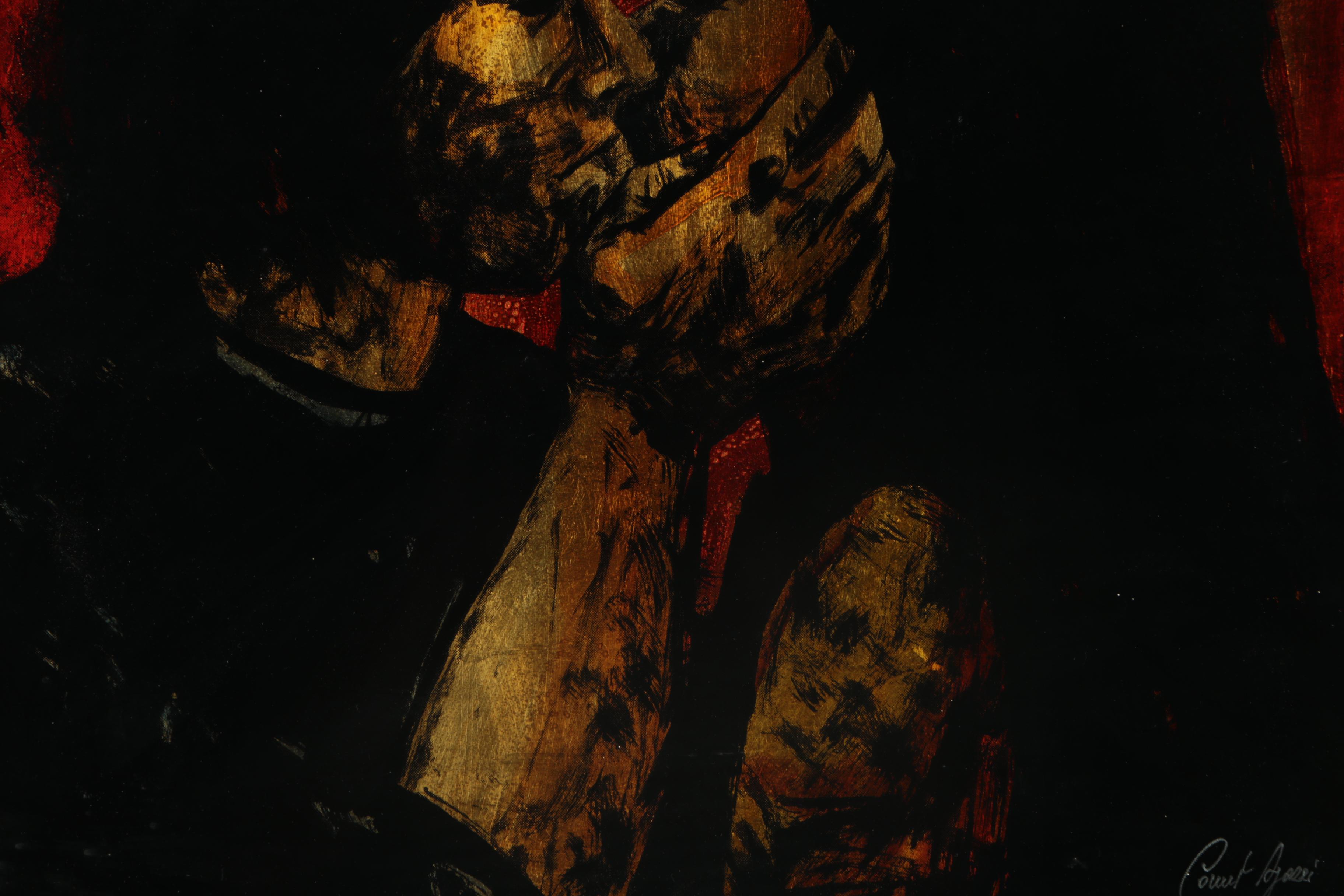 Original Count Angelo Agazzi Reverse Painting under Glass