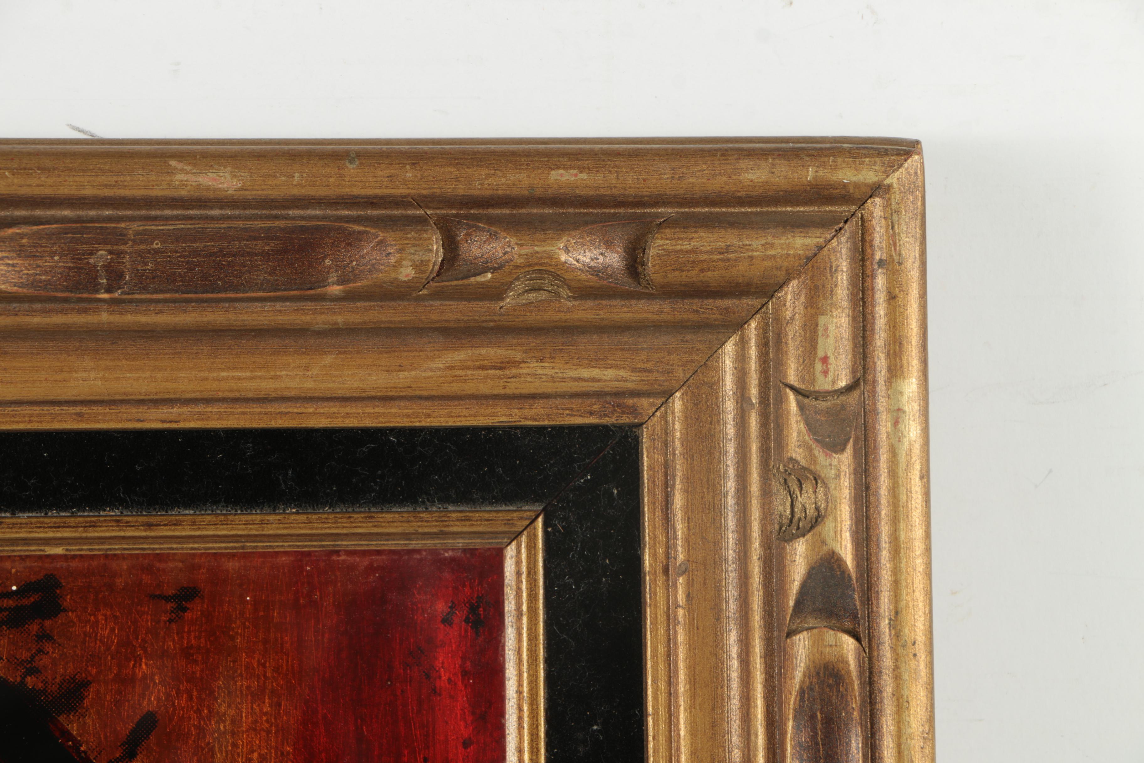 Original Count Angelo Agazzi Reverse Painting under Glass