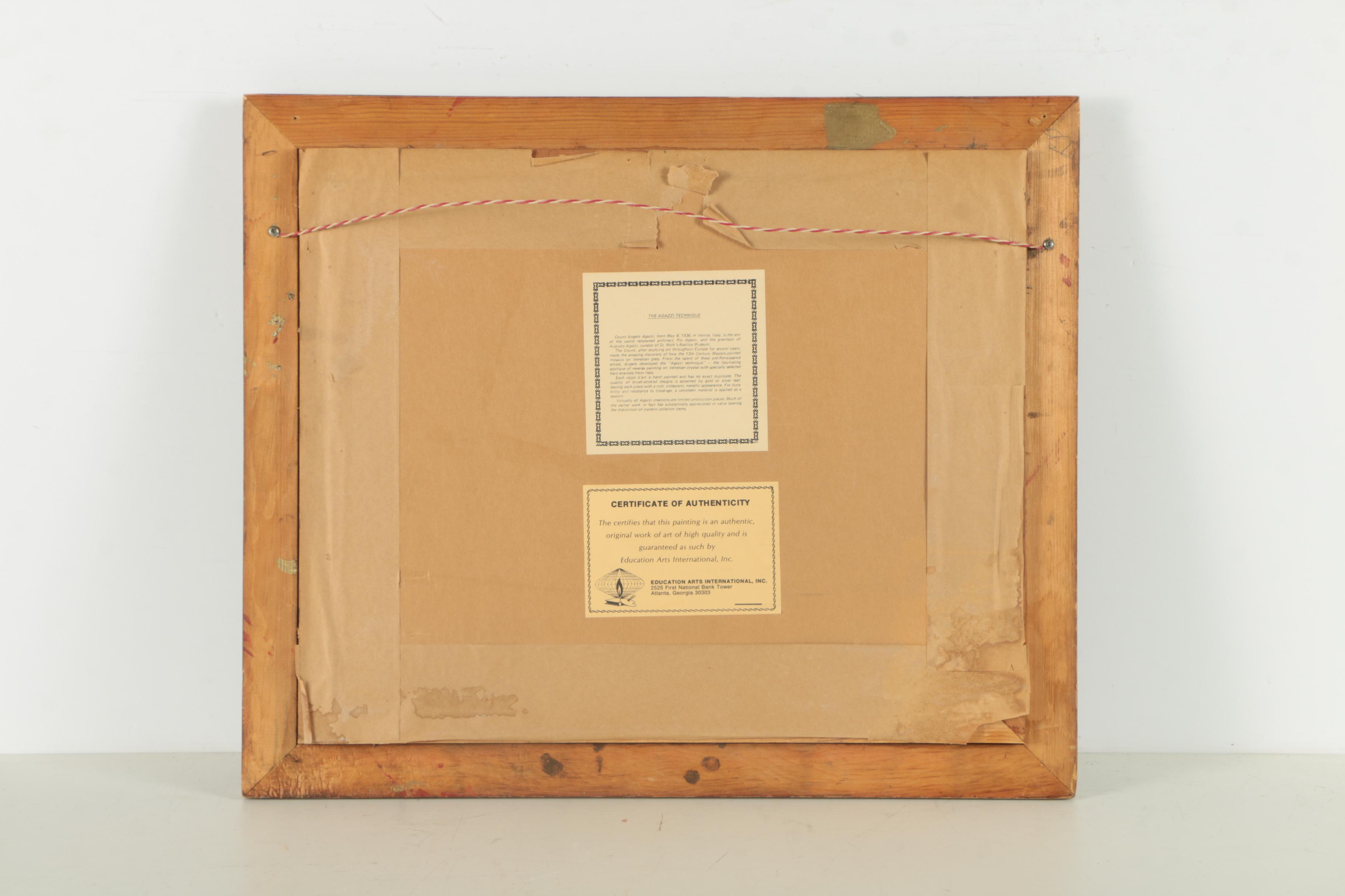 Original Count Angelo Agazzi Reverse Painting under Glass