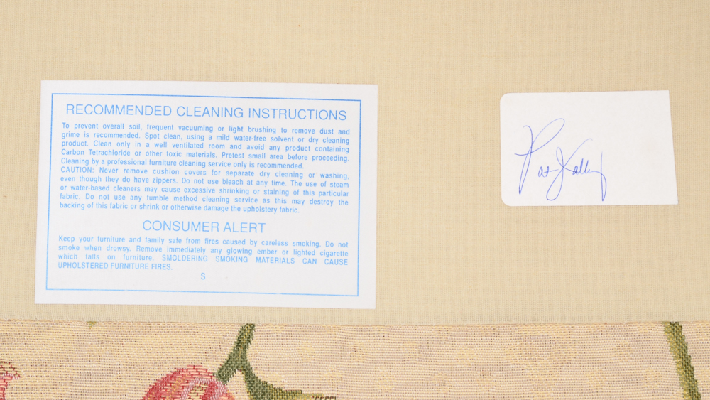 Pair of Floral Upholstered Wing Chairs