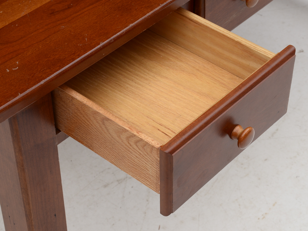 Cherry Computer Desk with Bookcase