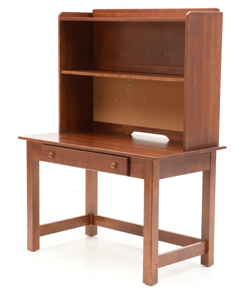 Cherry Computer Desk with Bookcase