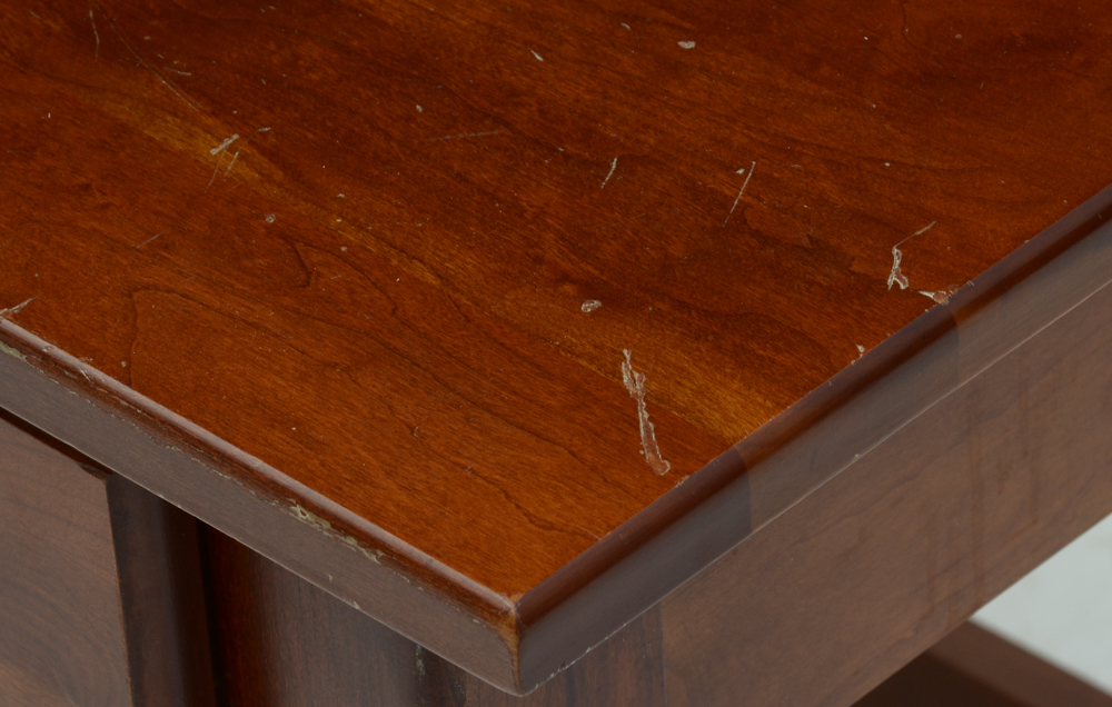 Cherry Computer Desk with Bookcase