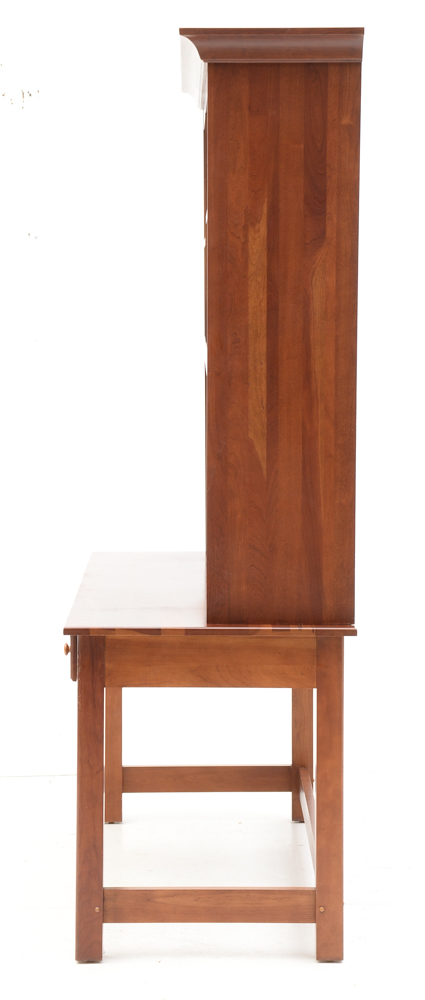 Cherry Computer Desk with Bookcase