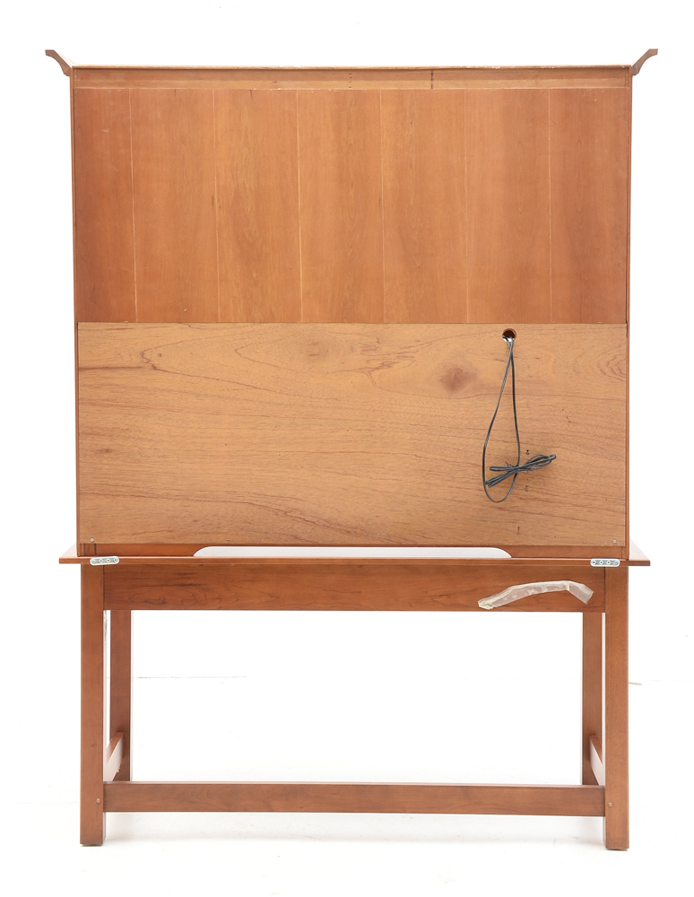 Cherry Computer Desk with Bookcase