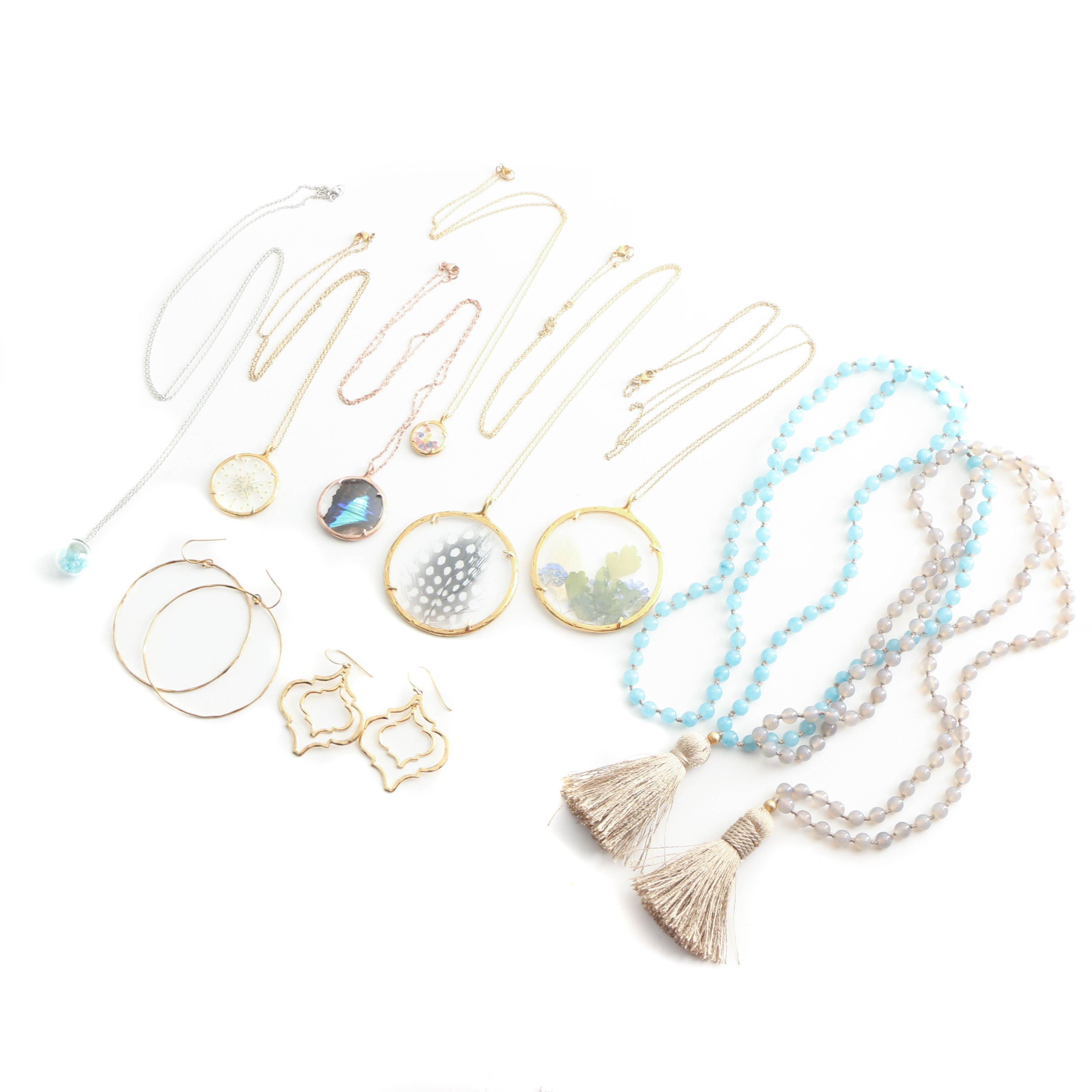 Sterling Silver Necklaces and Earrings Including Baroni