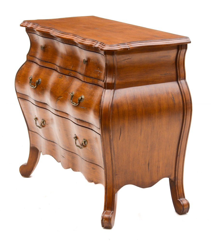 Bombé Style Three Drawer Chest