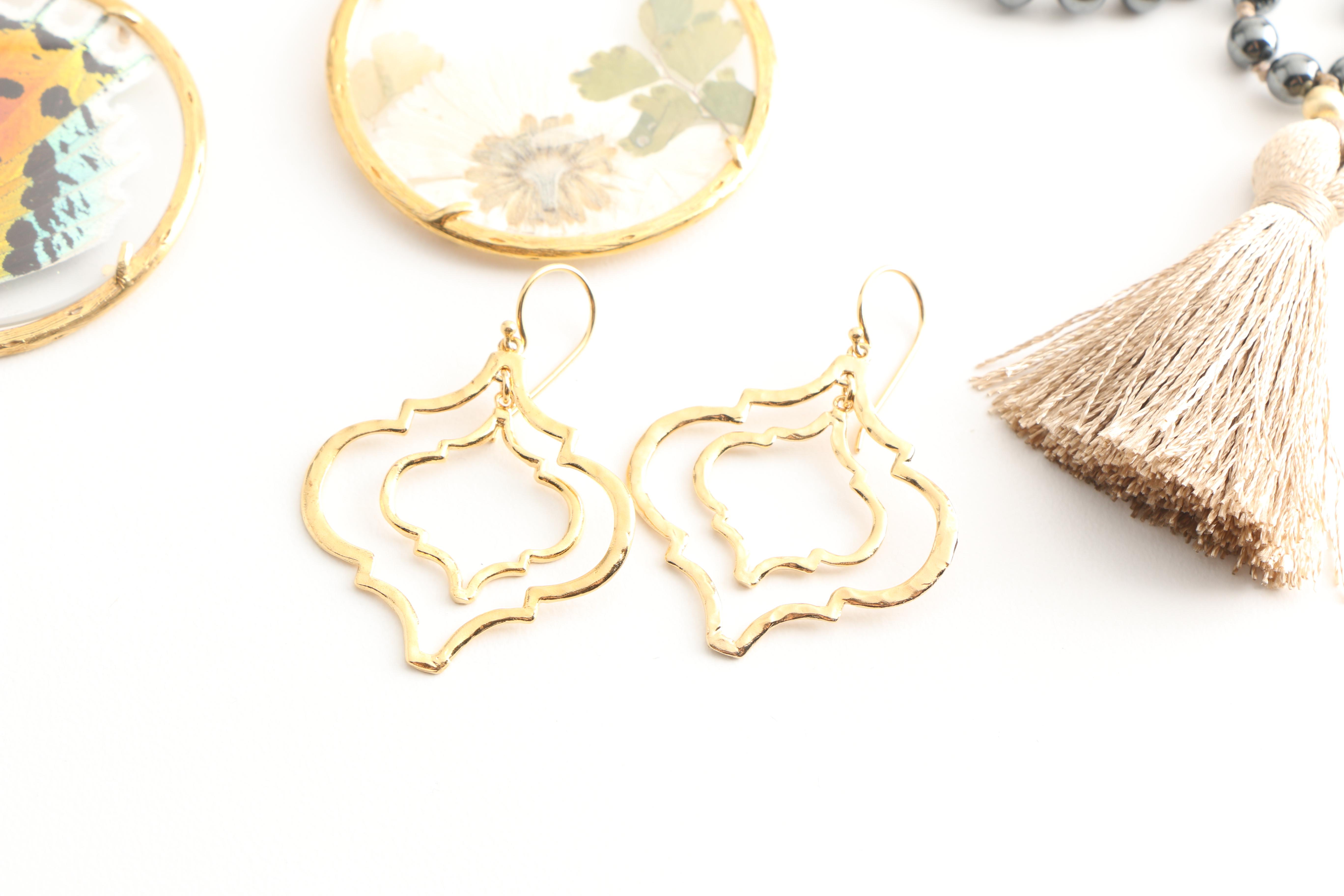 Collection of Sterling Silver Gold Wash and Rose Tone Necklaces and Earrings