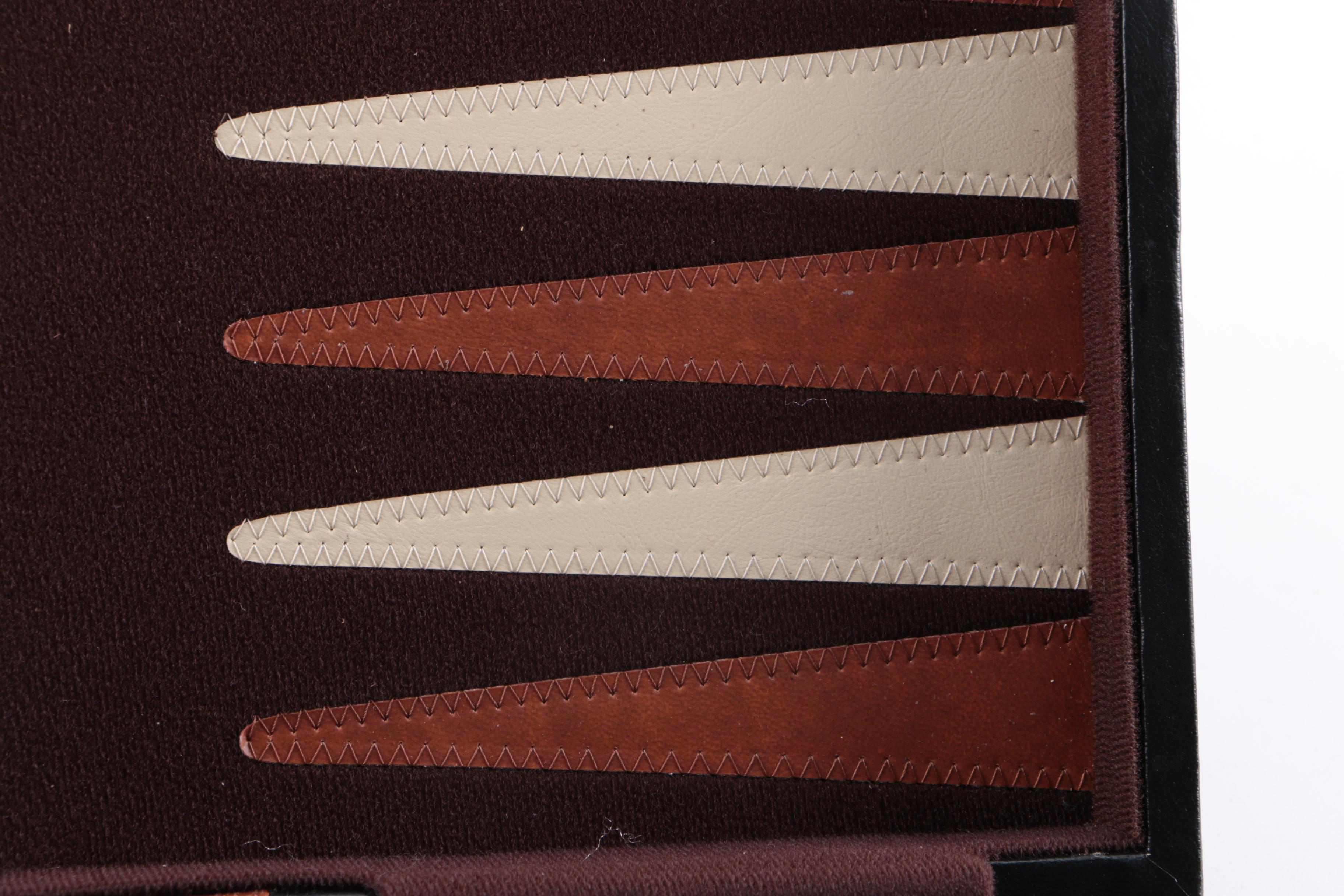 Reiss Leather Backgammon Case and Set