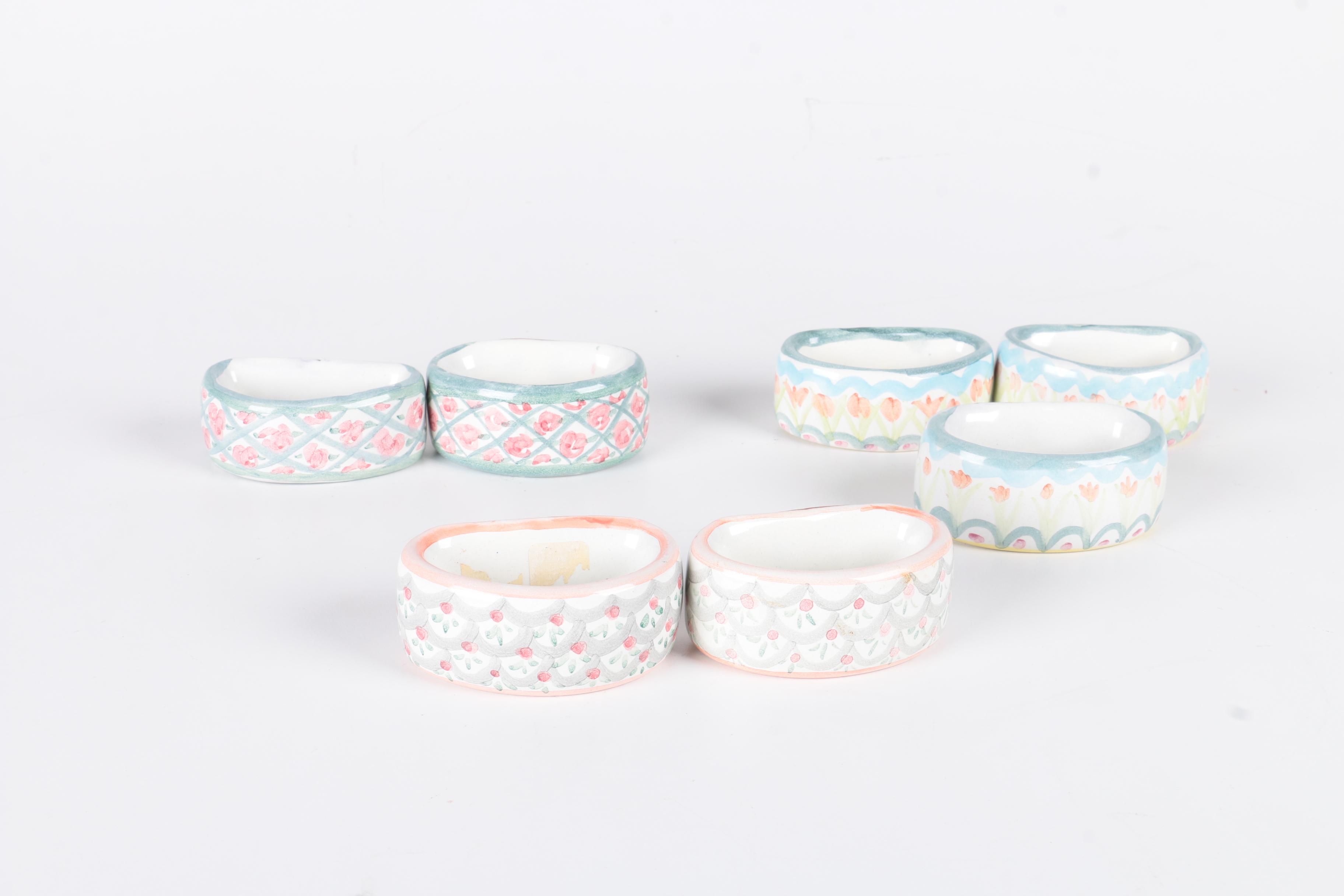 MacKenzie-Childs Ceramic Napkin Rings