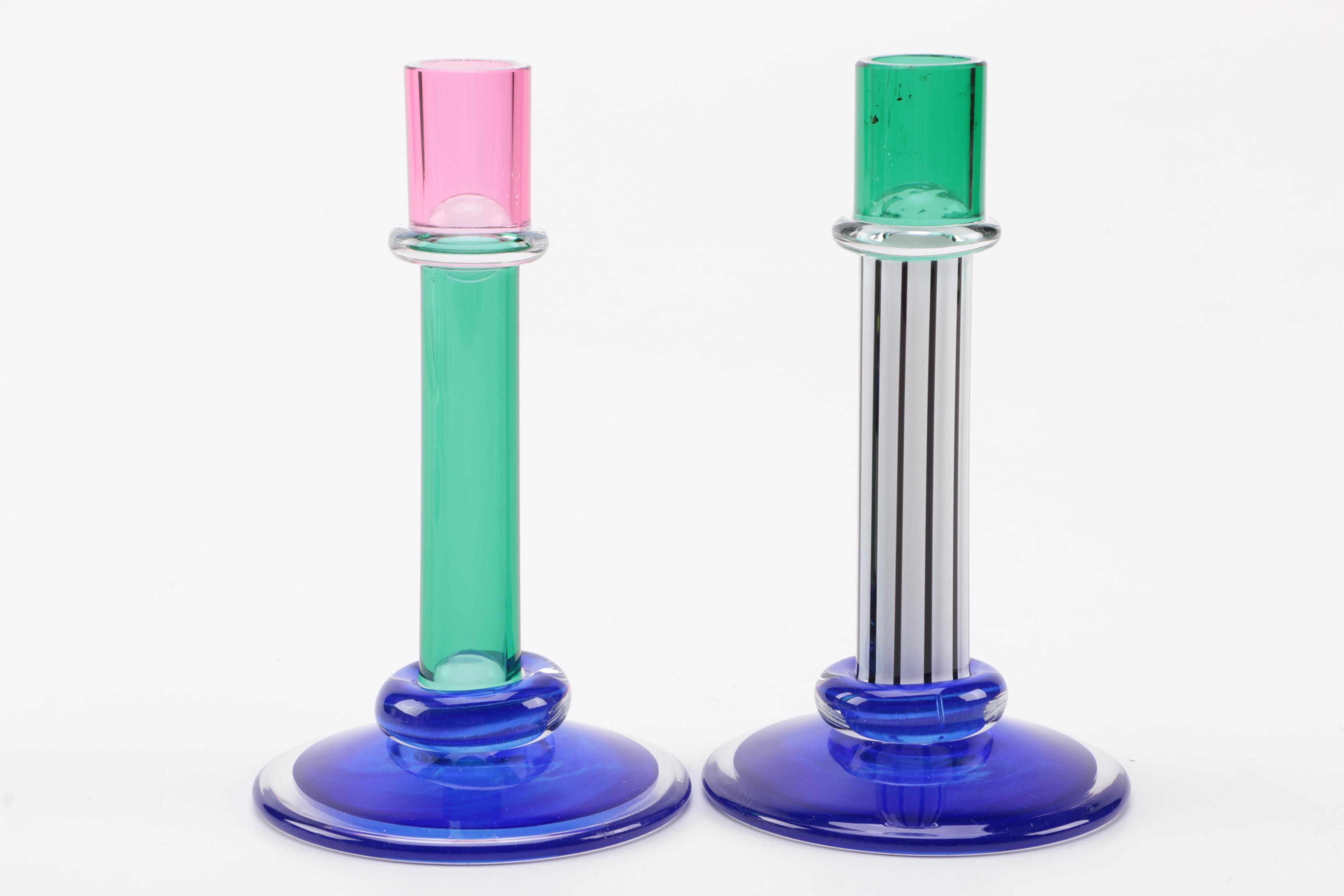 Collection of Chatham Glass Company Candlesticks