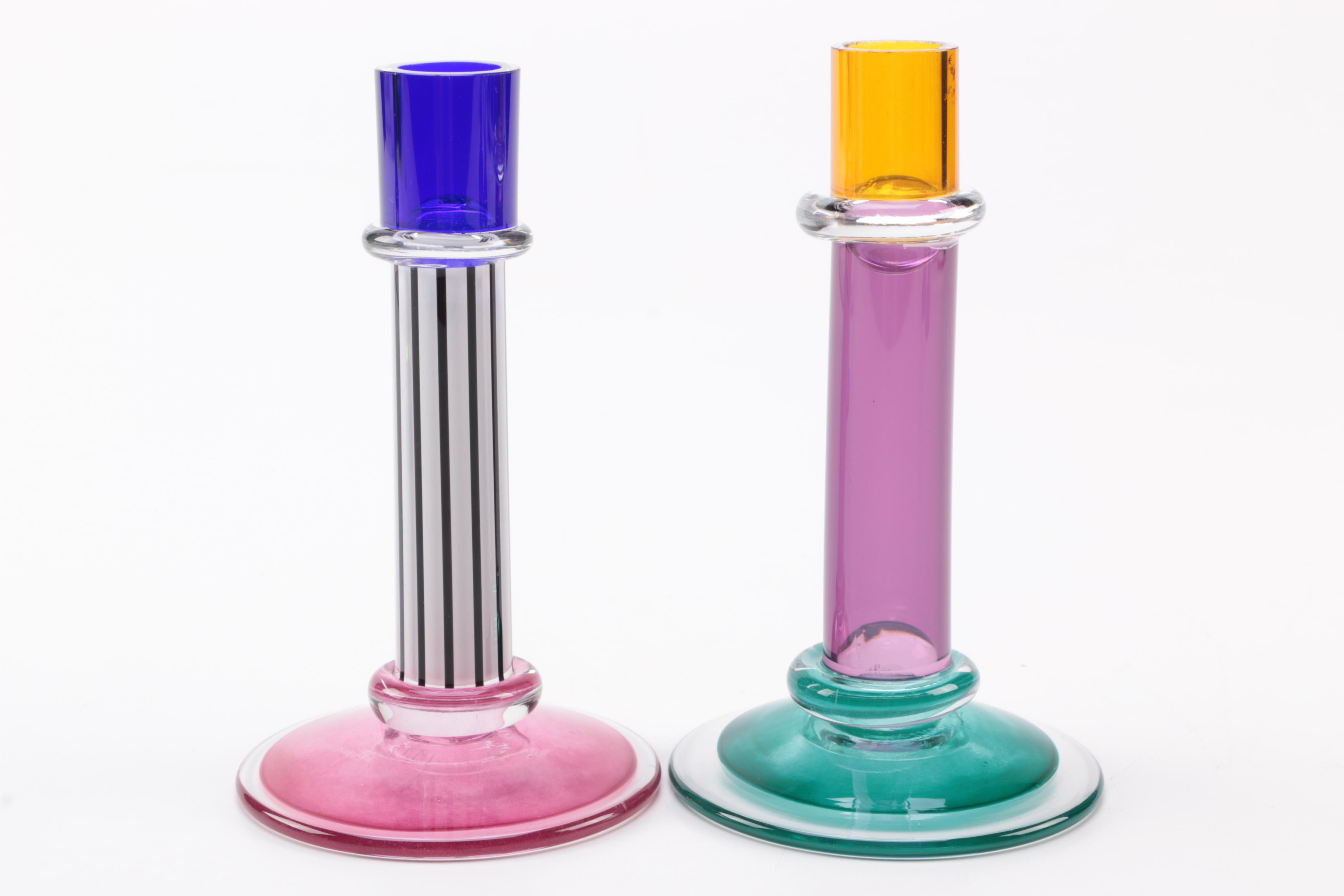 Collection of Chatham Glass Company Candlesticks