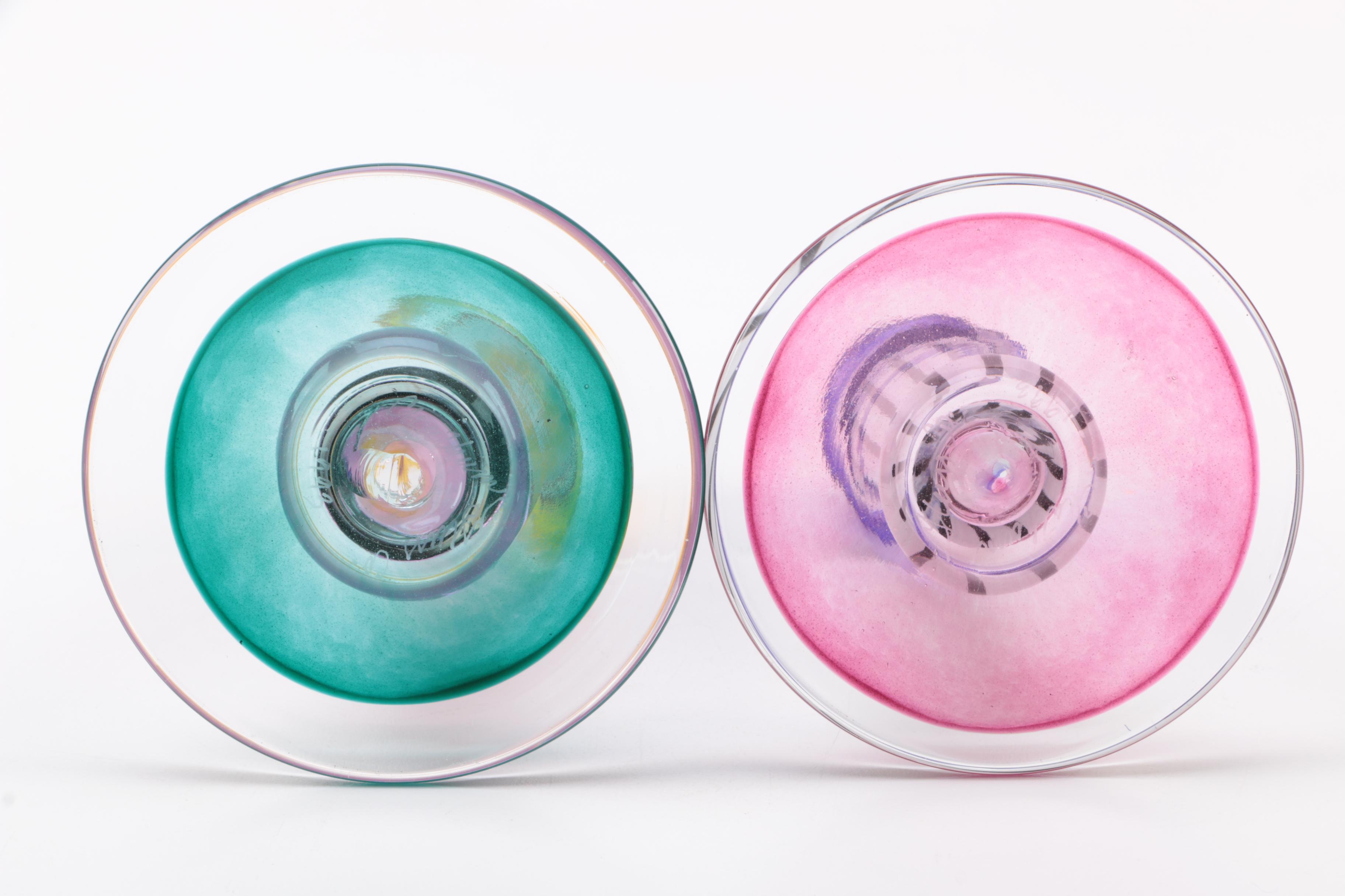 Collection of Chatham Glass Company Candlesticks