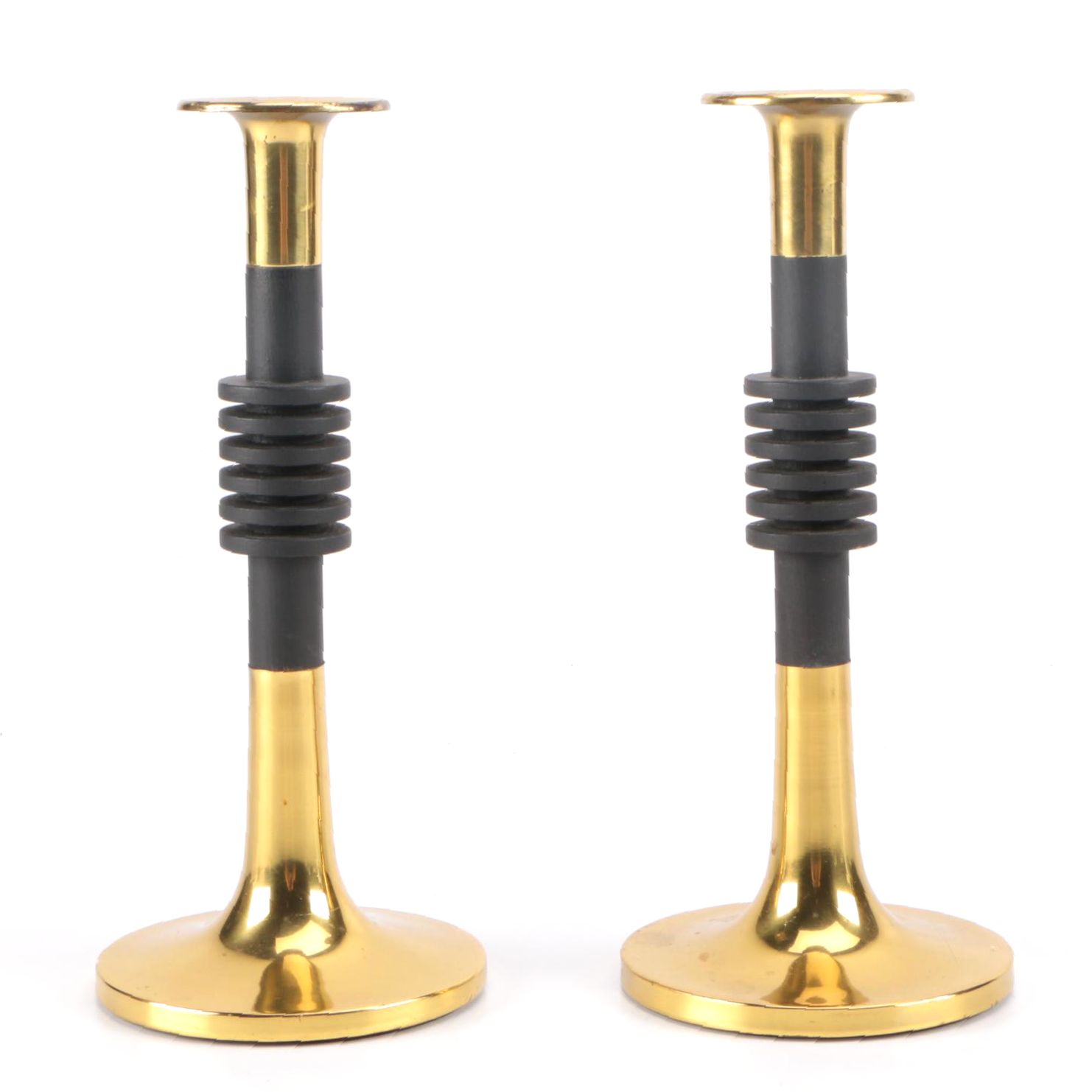 Modern Style Brass Candlesticks