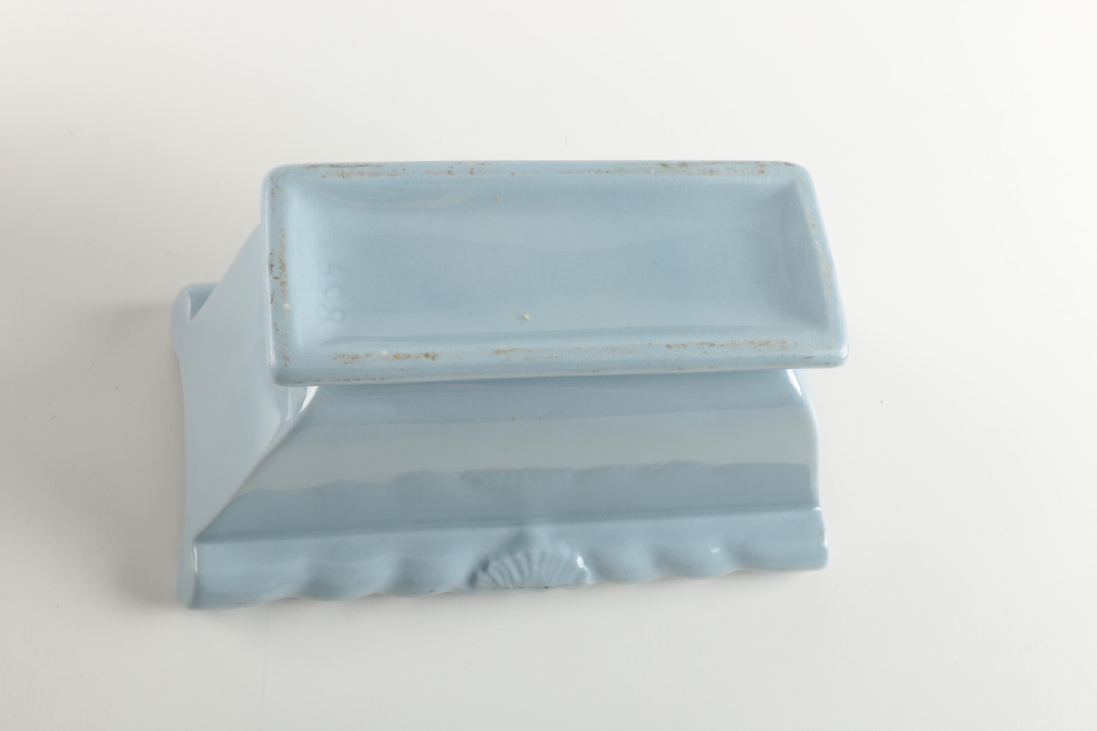 Vintage Pastel Footed Ceramic Planters