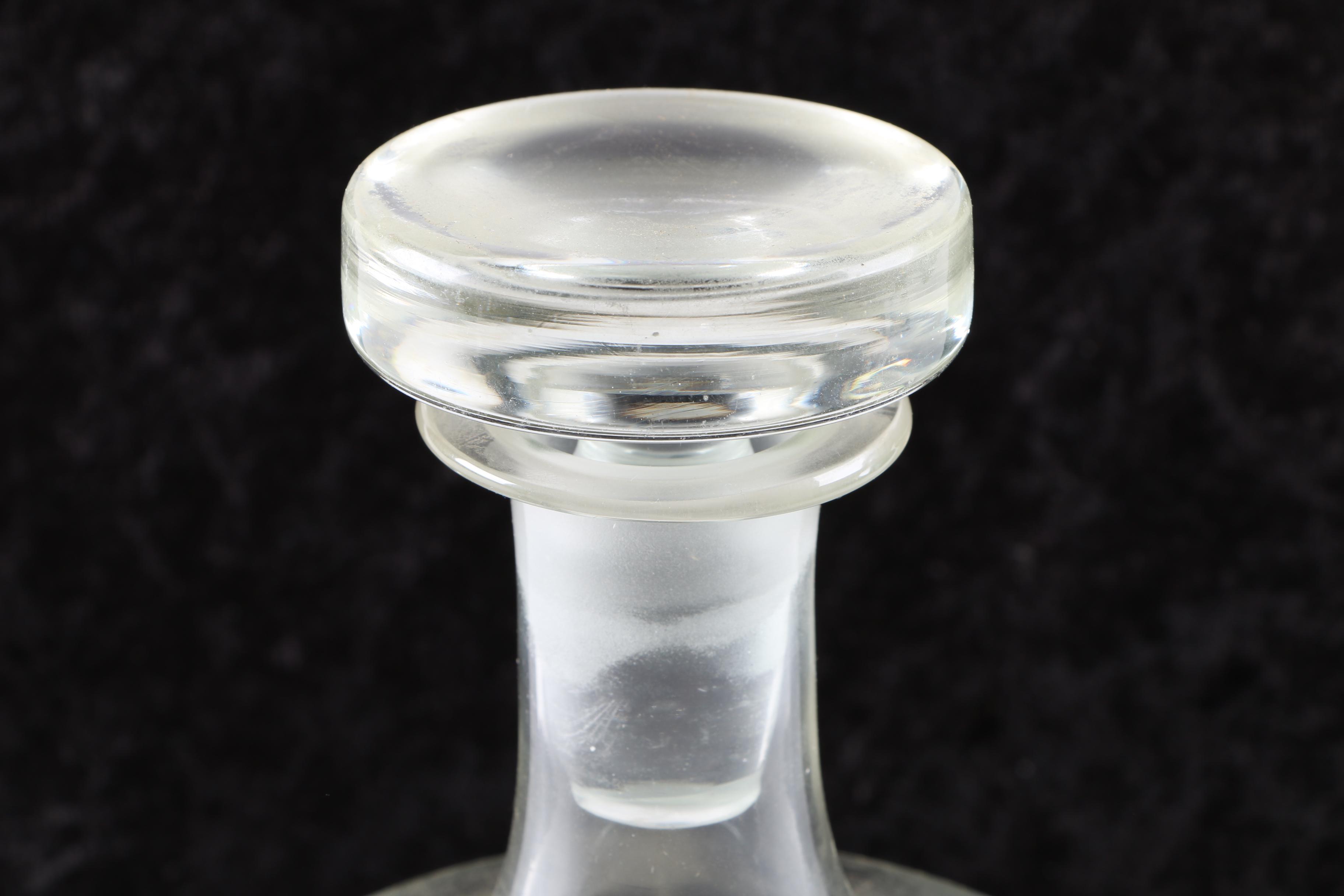 Ship Motif Glass Decanter