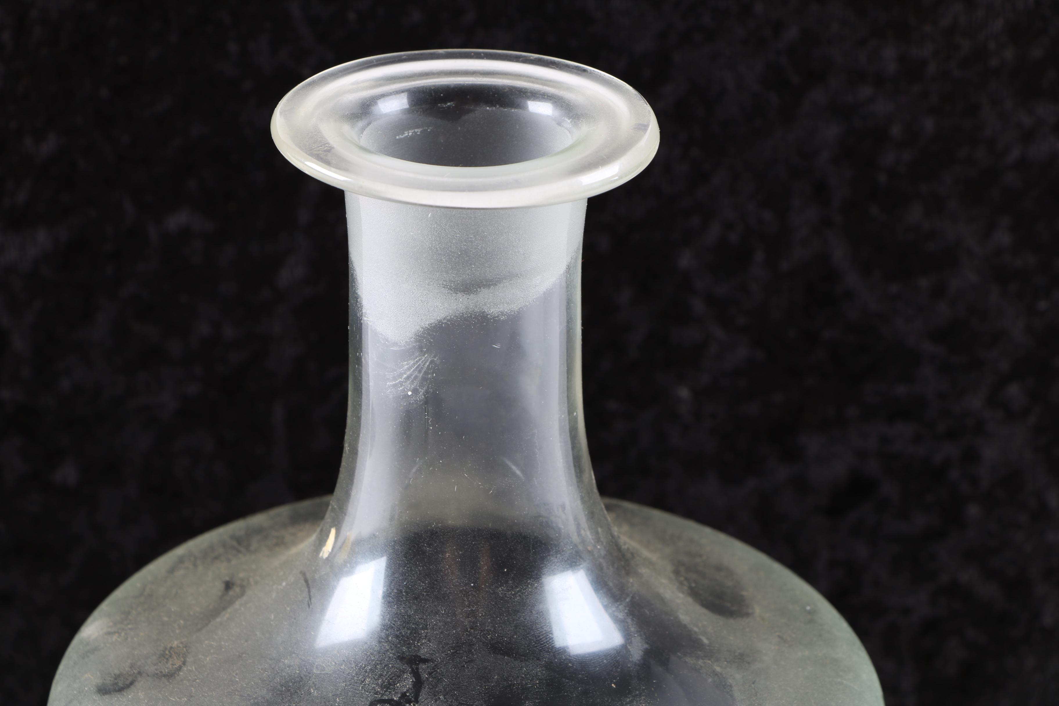 Ship Motif Glass Decanter