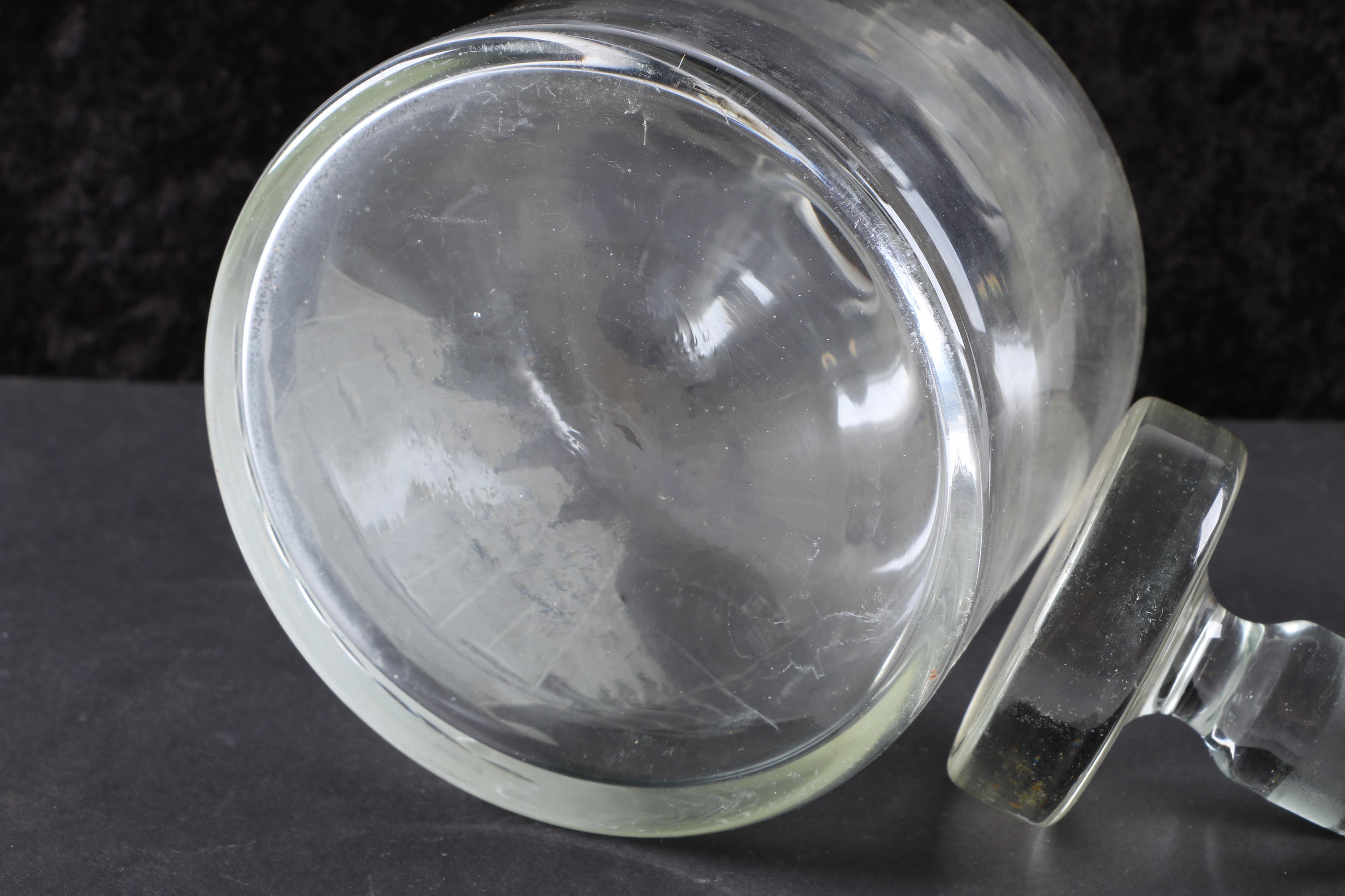 Ship Motif Glass Decanter