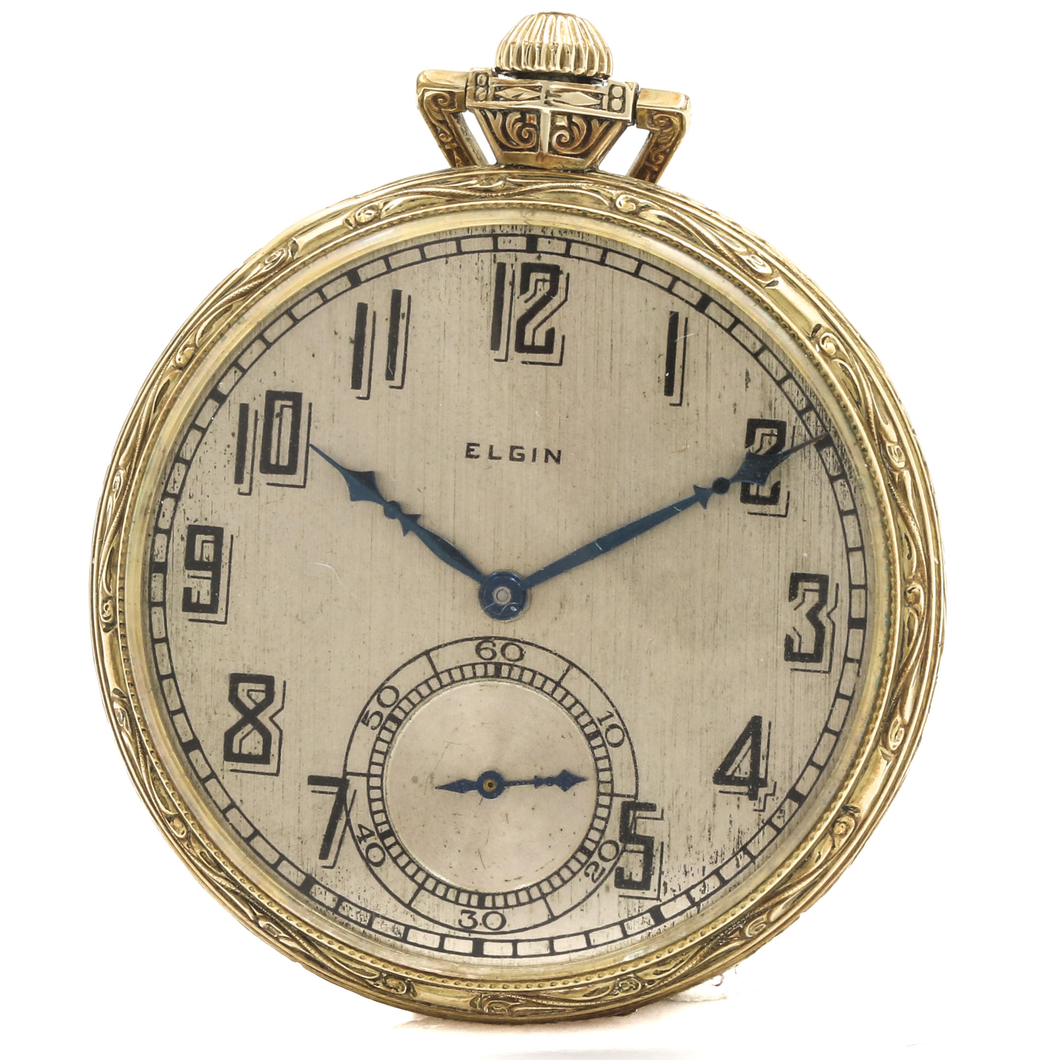 Vintage Elgin Gold Filled Open Face Pocket Watch