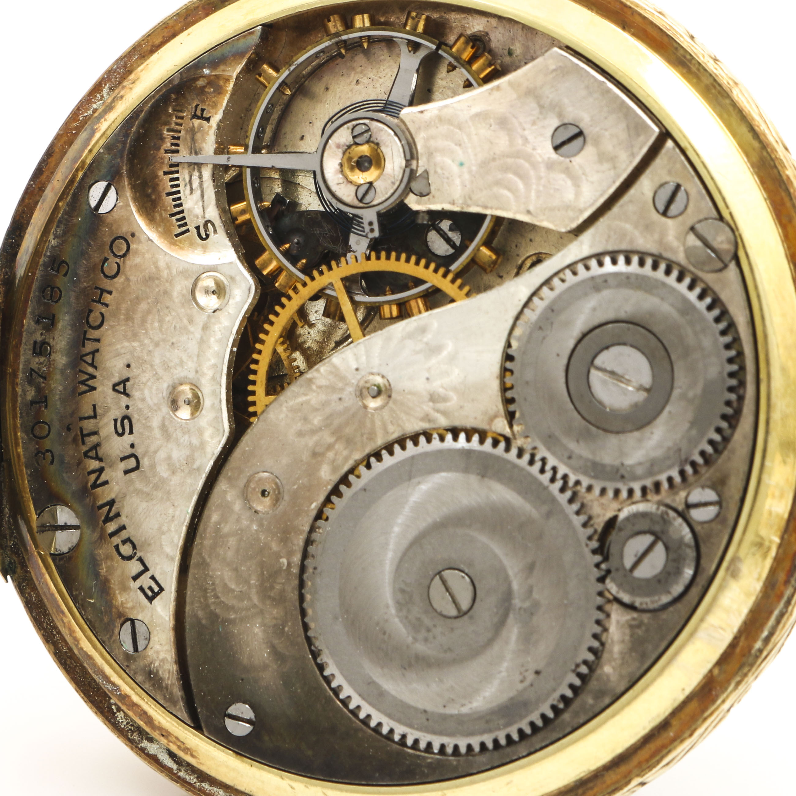 Vintage Elgin Gold Filled Open Face Pocket Watch