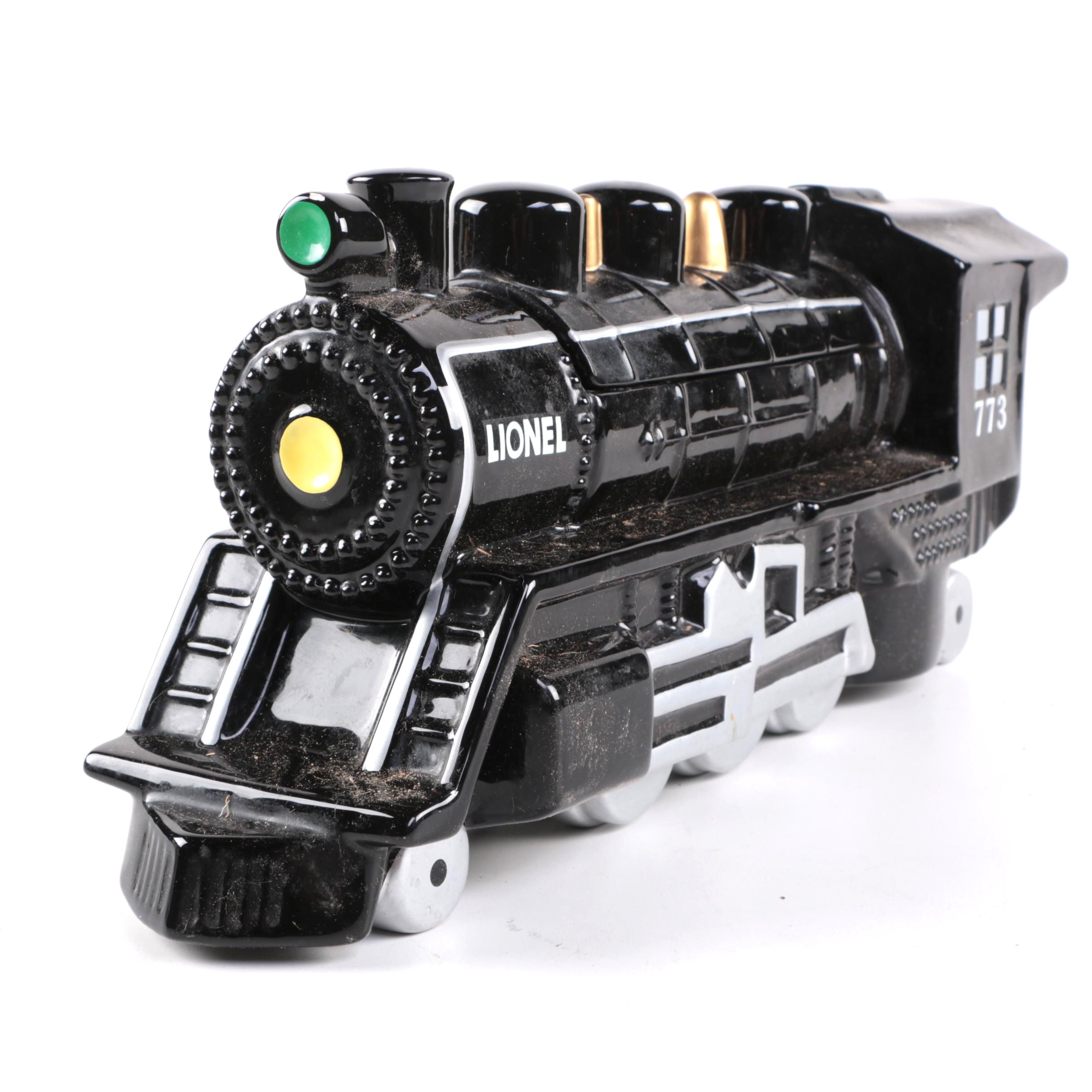 Lionel Model Train Themed Ceramic Cookie Jar