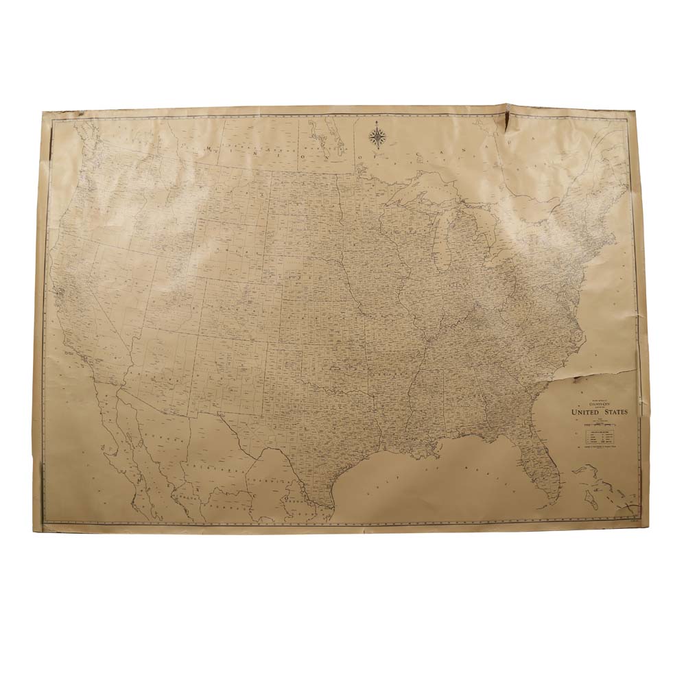 Vintage Rand-McNally Map