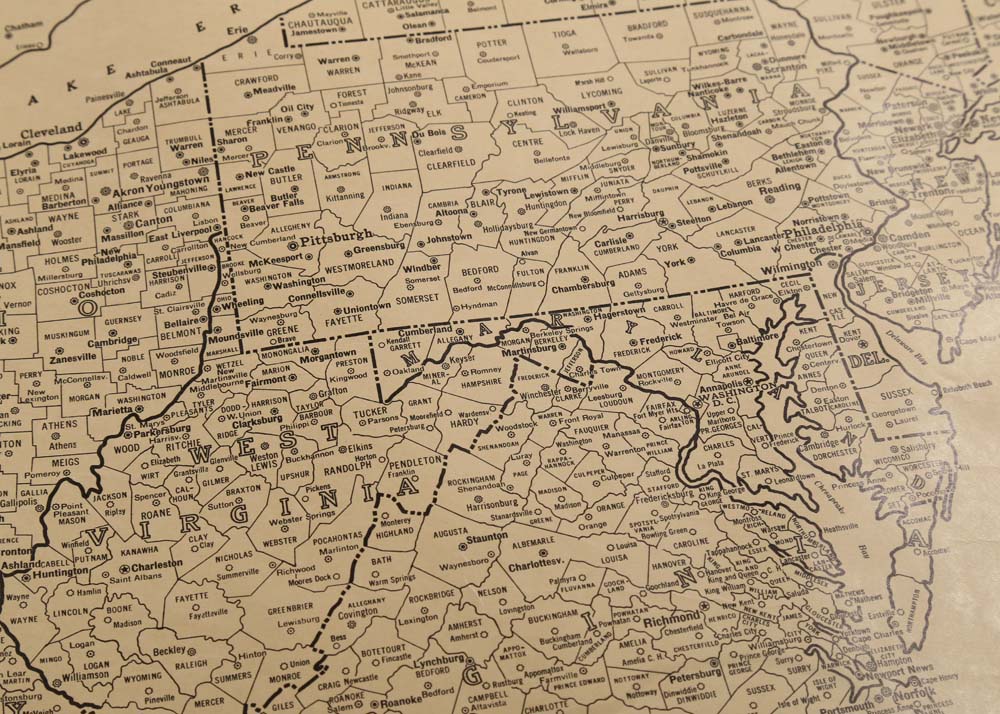 Vintage Rand-McNally Map