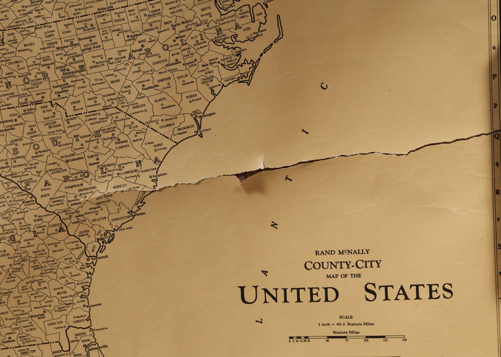 Vintage Rand-McNally Map