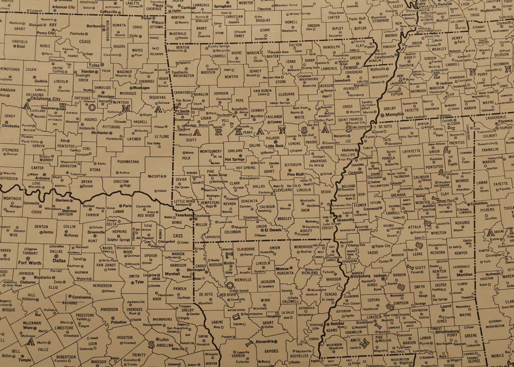 Vintage Rand-McNally Map