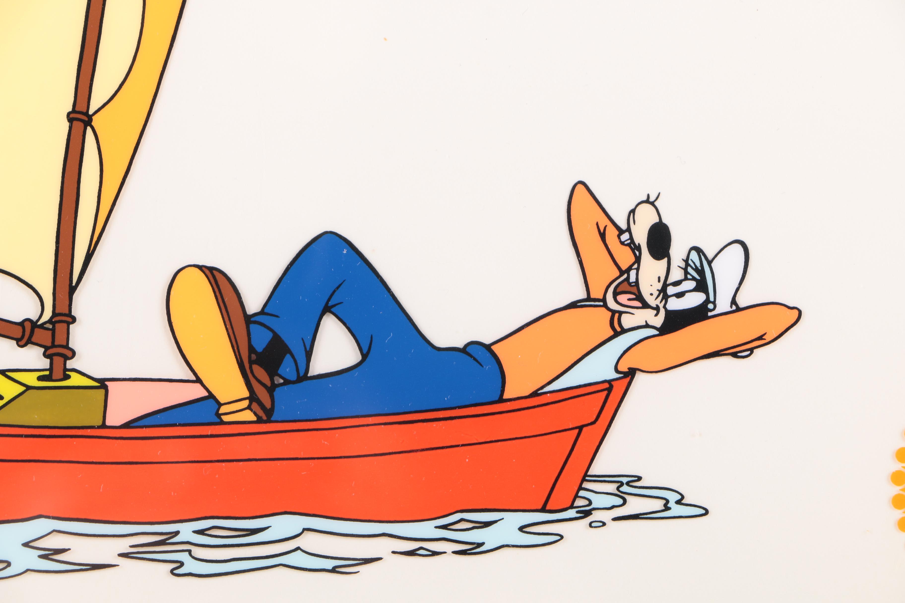 Limited Edition Serigraph on Paper of Donald Duck and Goofy "No Sail"