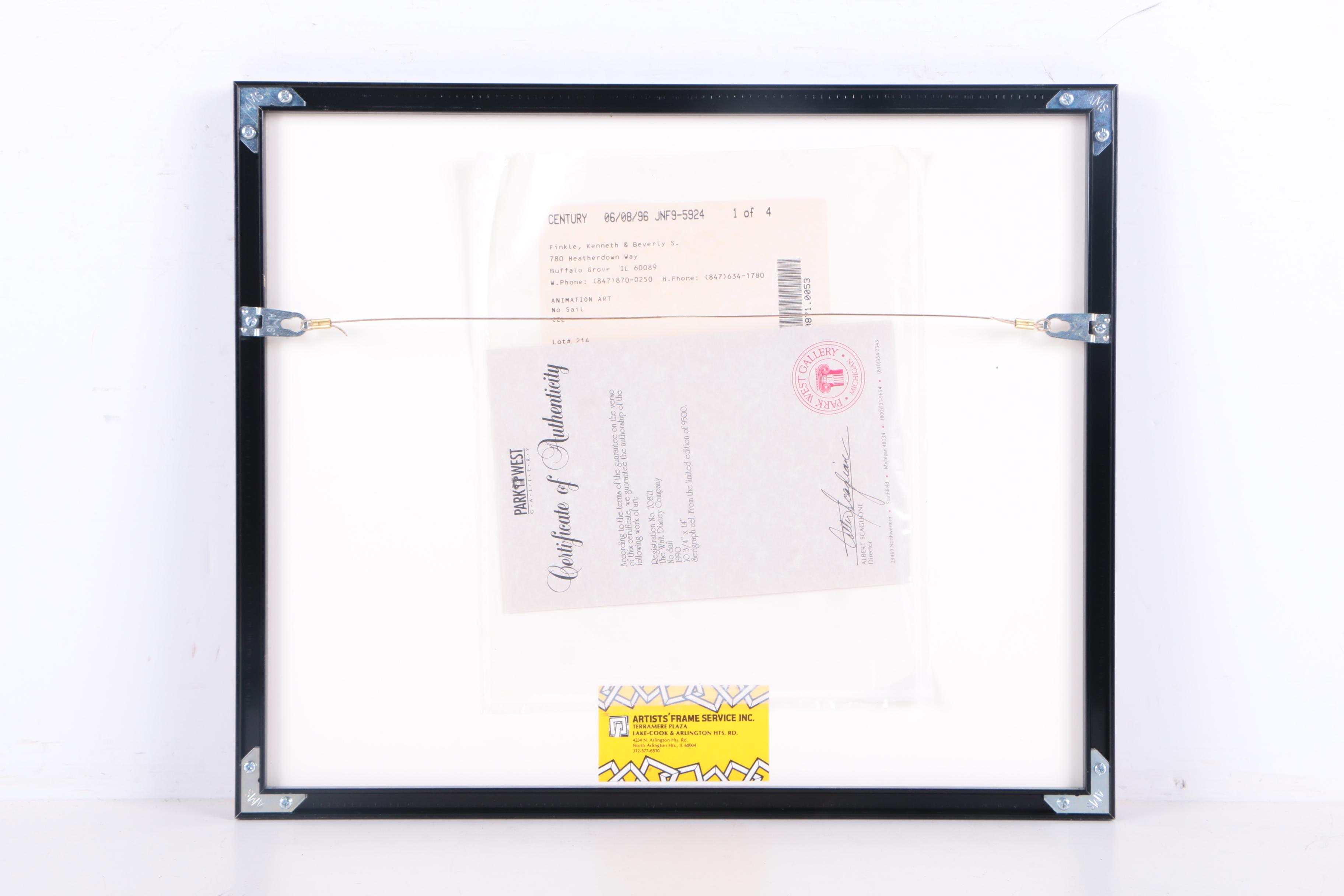 Limited Edition Serigraph on Paper of Donald Duck and Goofy "No Sail"