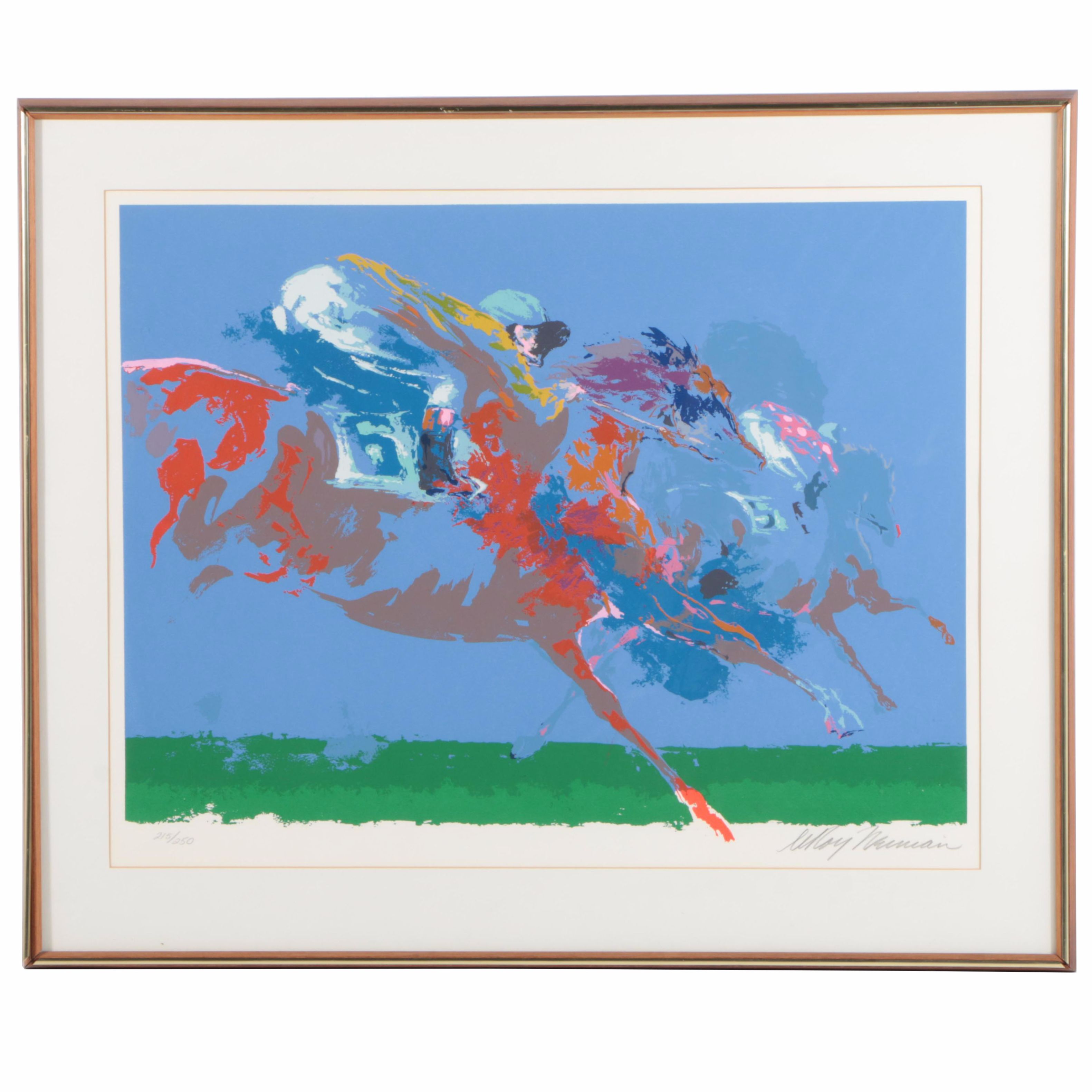 LeRoy Nieman Signed Limited Edition Serigraph "In the Stretch"