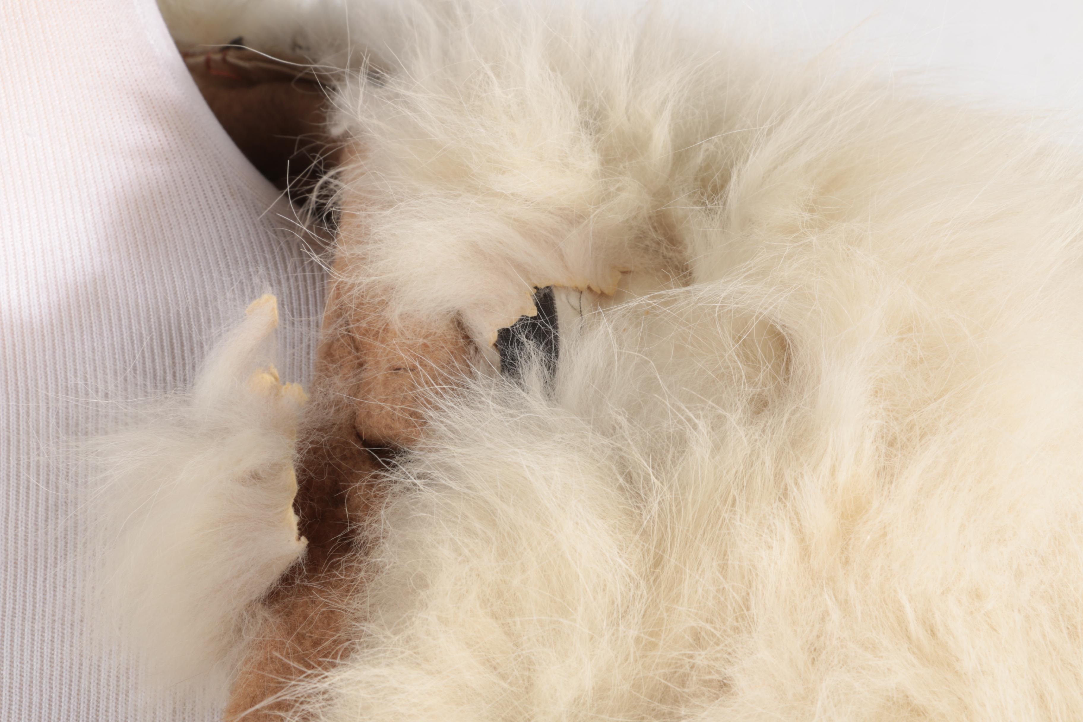 Women's Vintage Camel Hair and Fox Fur Coat