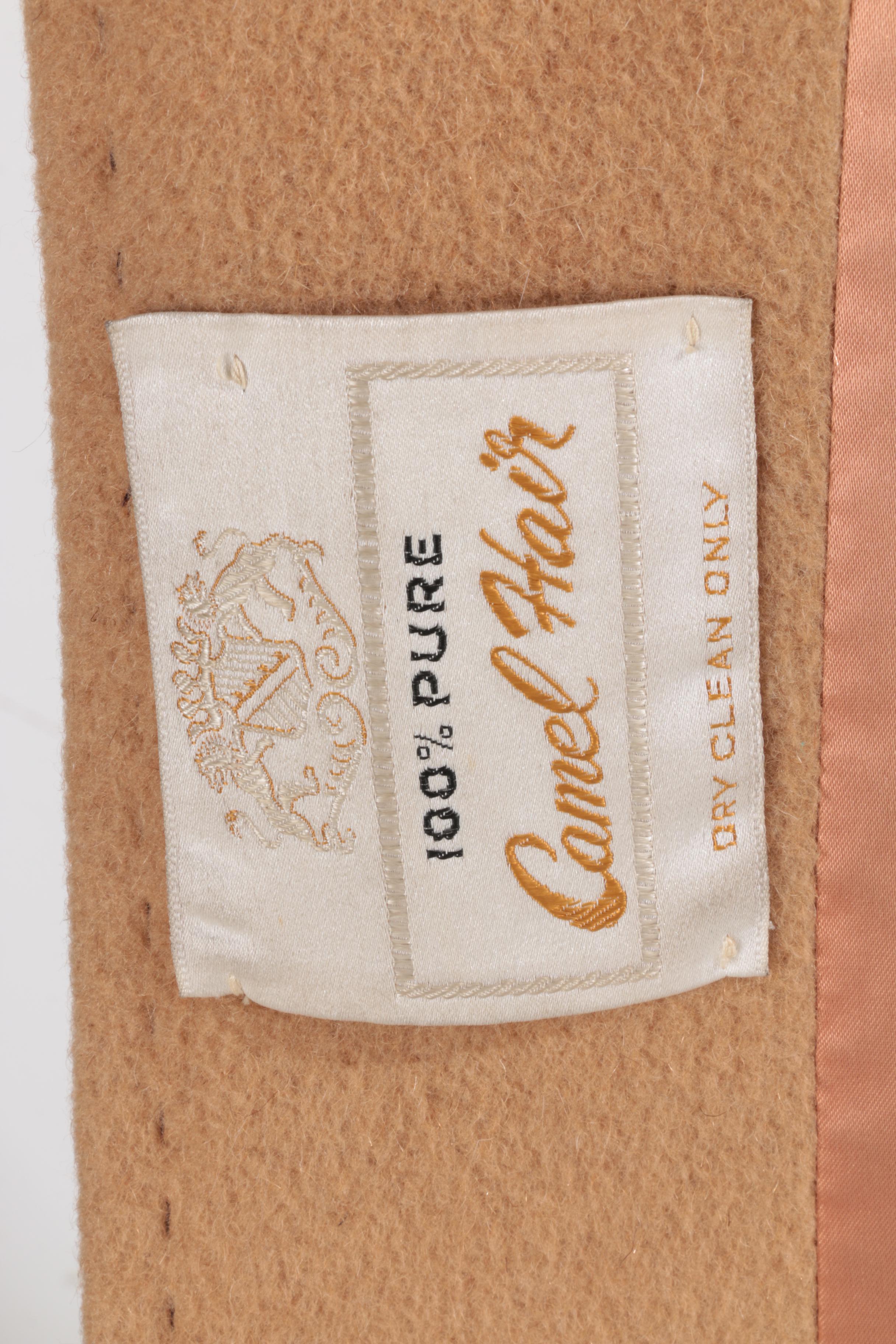 Women's Vintage Camel Hair and Fox Fur Coat