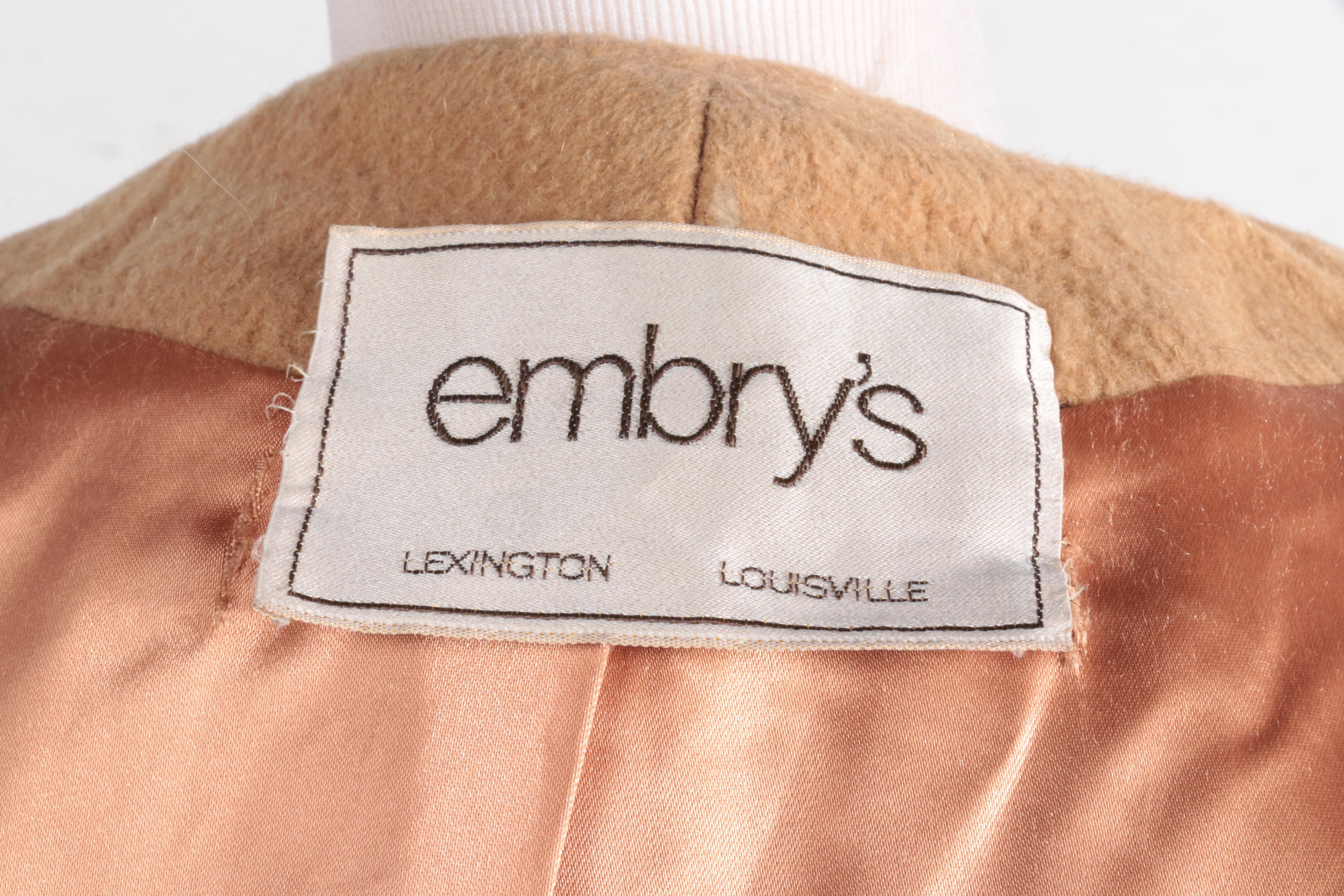 Women's Vintage Camel Hair and Fox Fur Coat