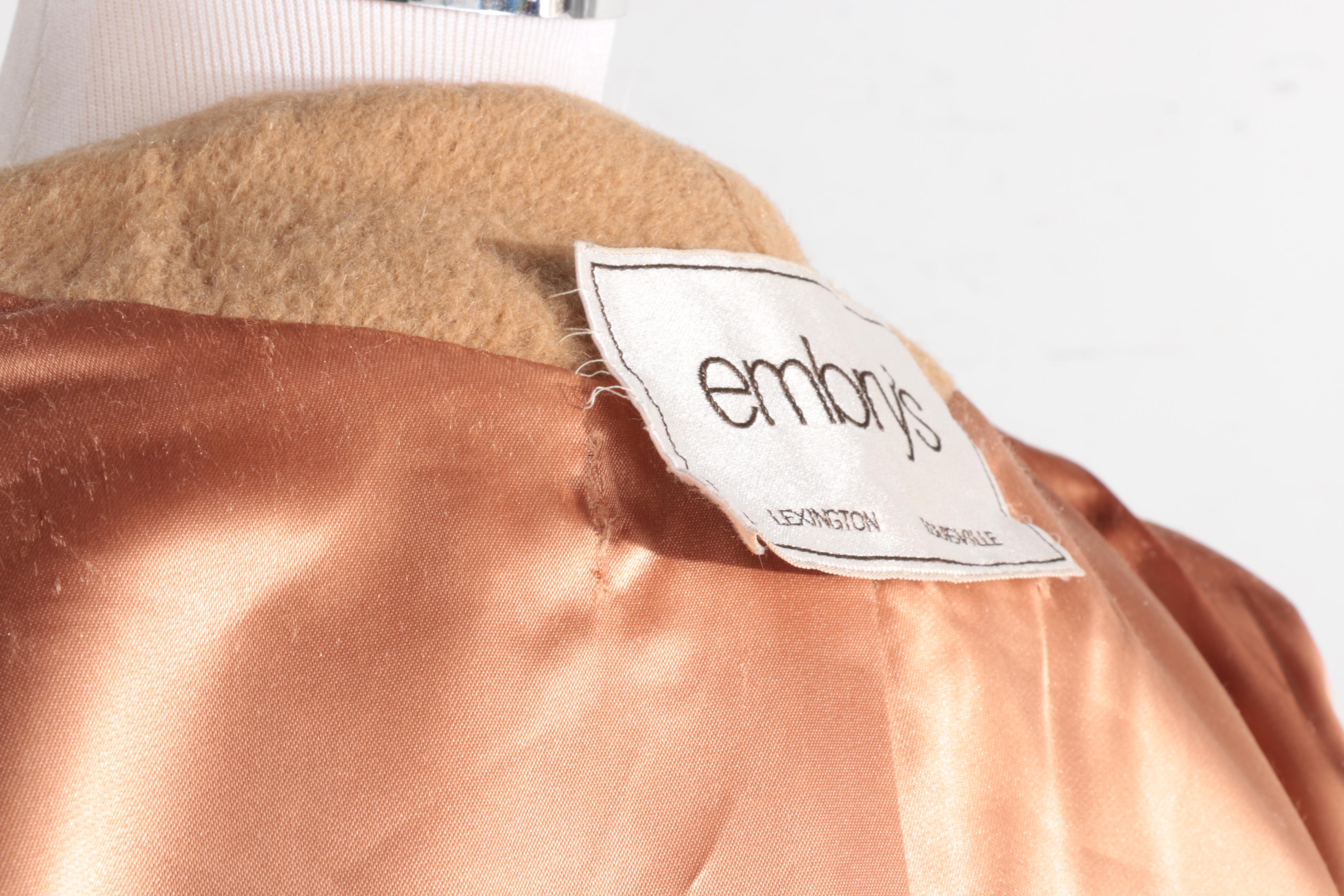 Women's Vintage Camel Hair and Fox Fur Coat