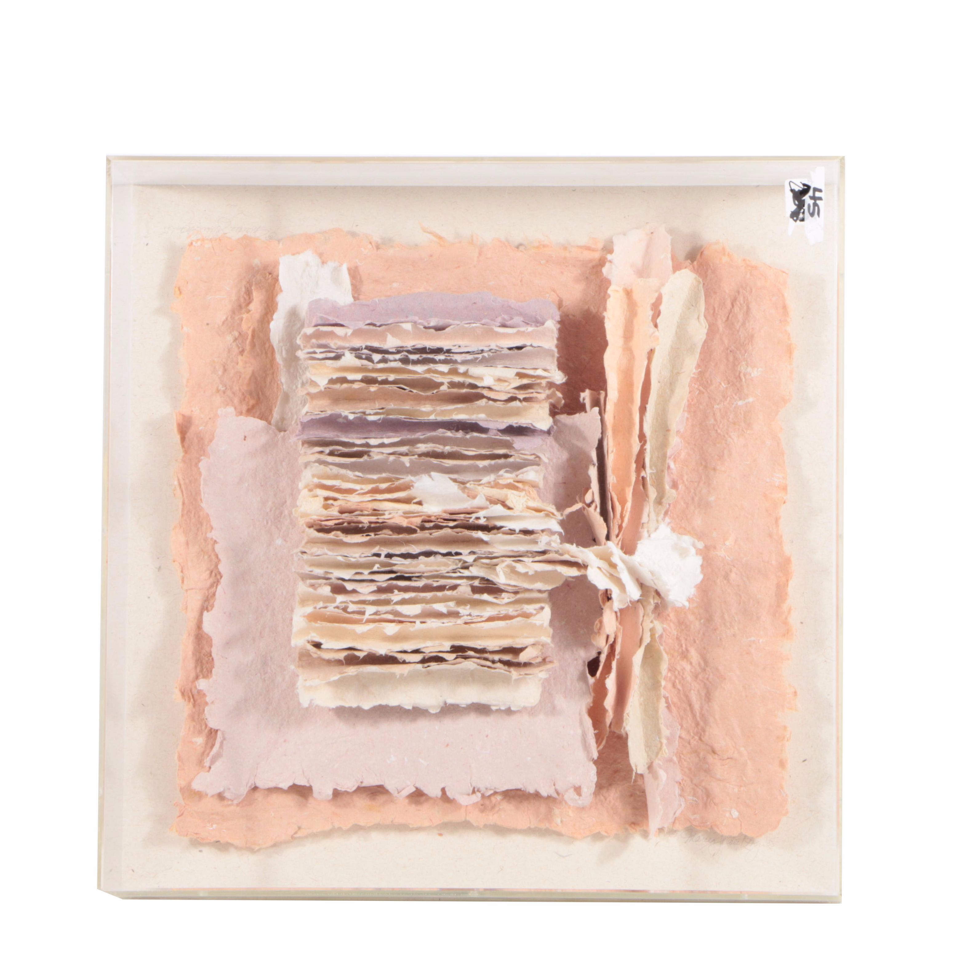 Sculptural Abstract Handmade Paper Art