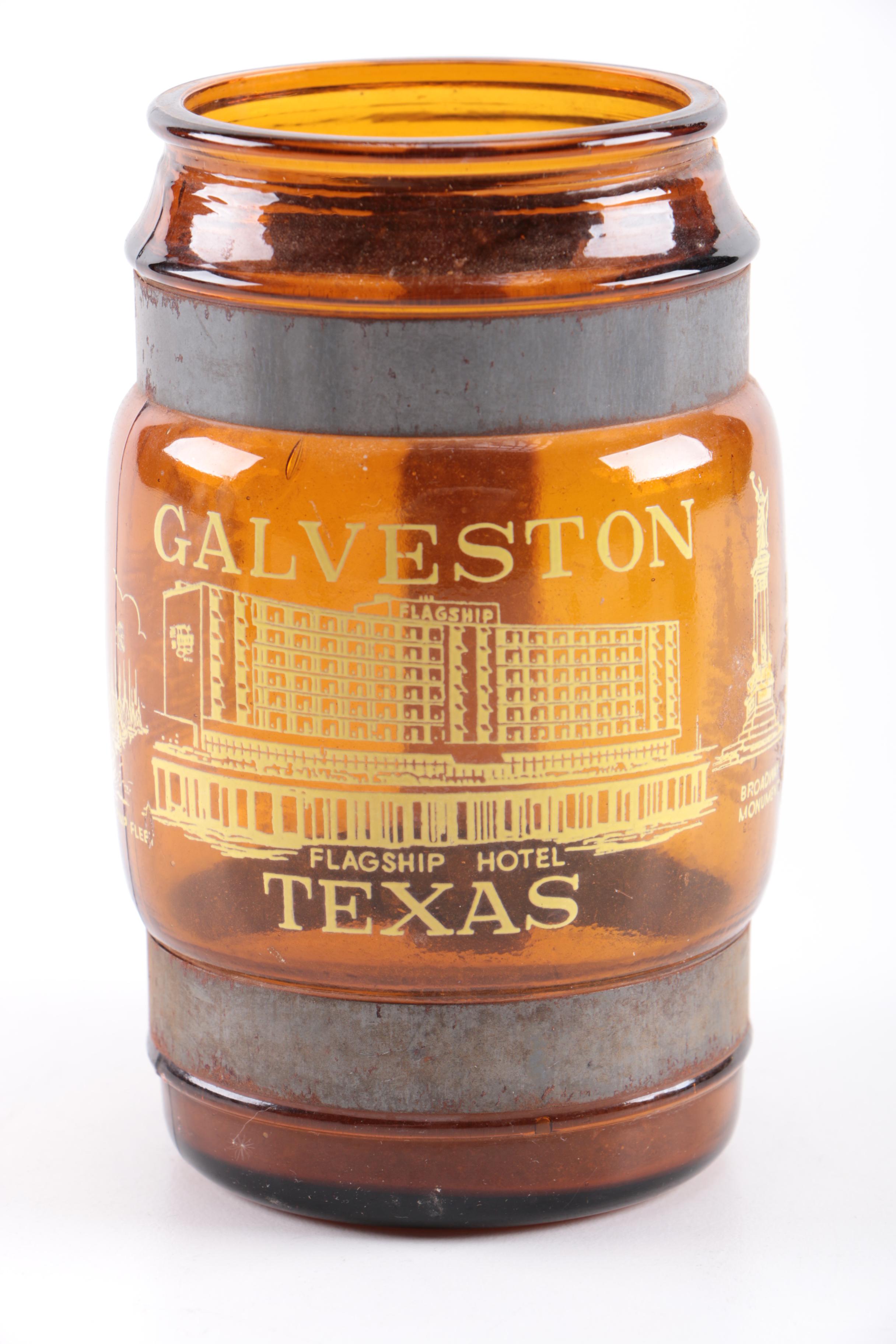 Vintage Siesta Ware Brown Glass Beer Mugs with Wooden Handles