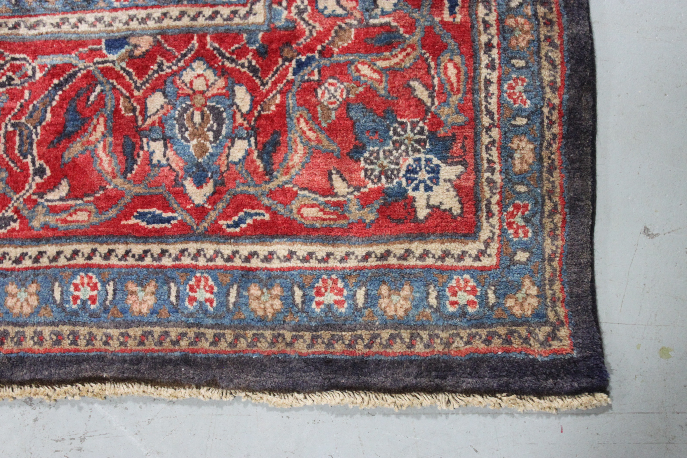 Hand-Knotted Persian Mohajeran Sarouk Area Rug