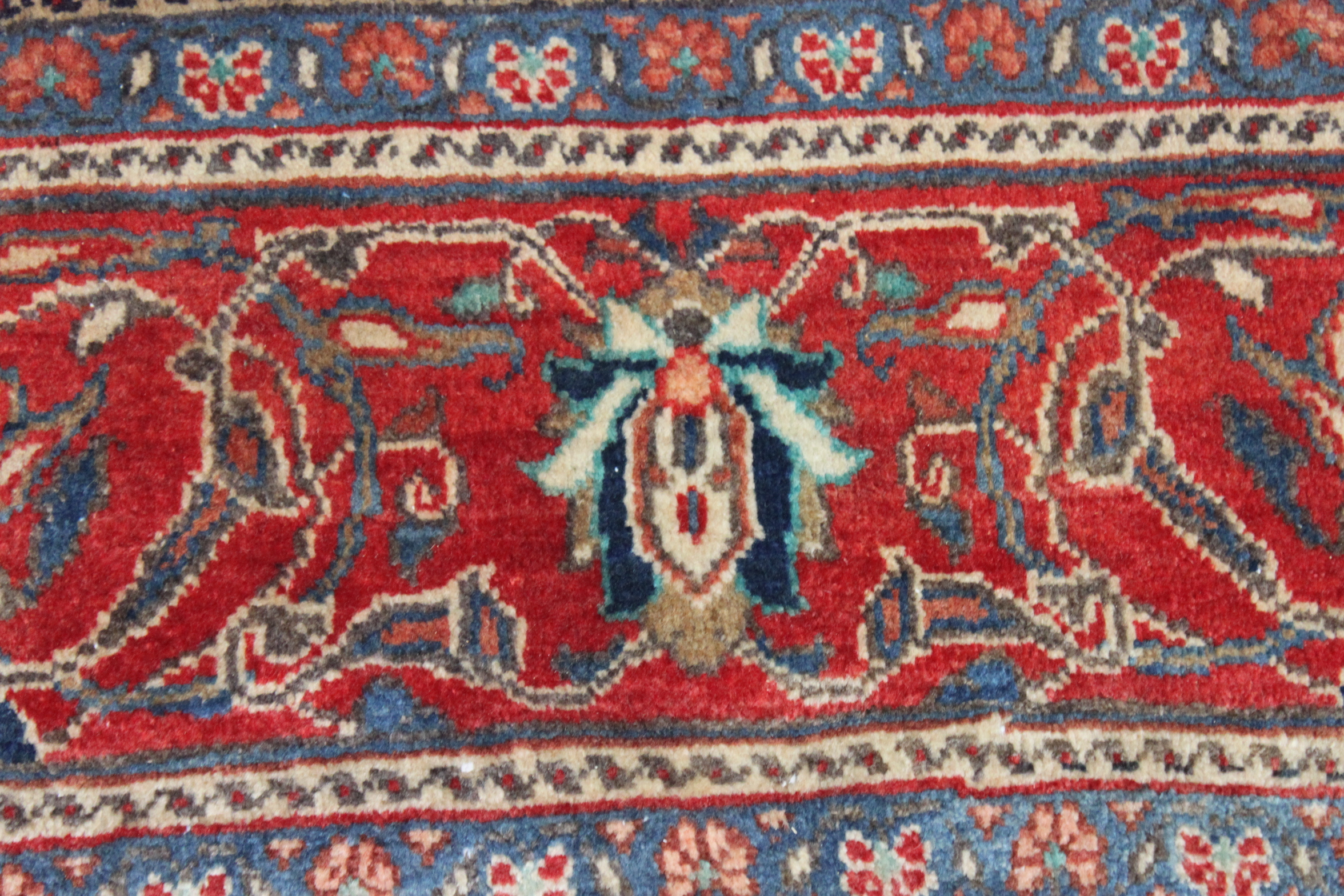 Hand-Knotted Persian Mohajeran Sarouk Area Rug